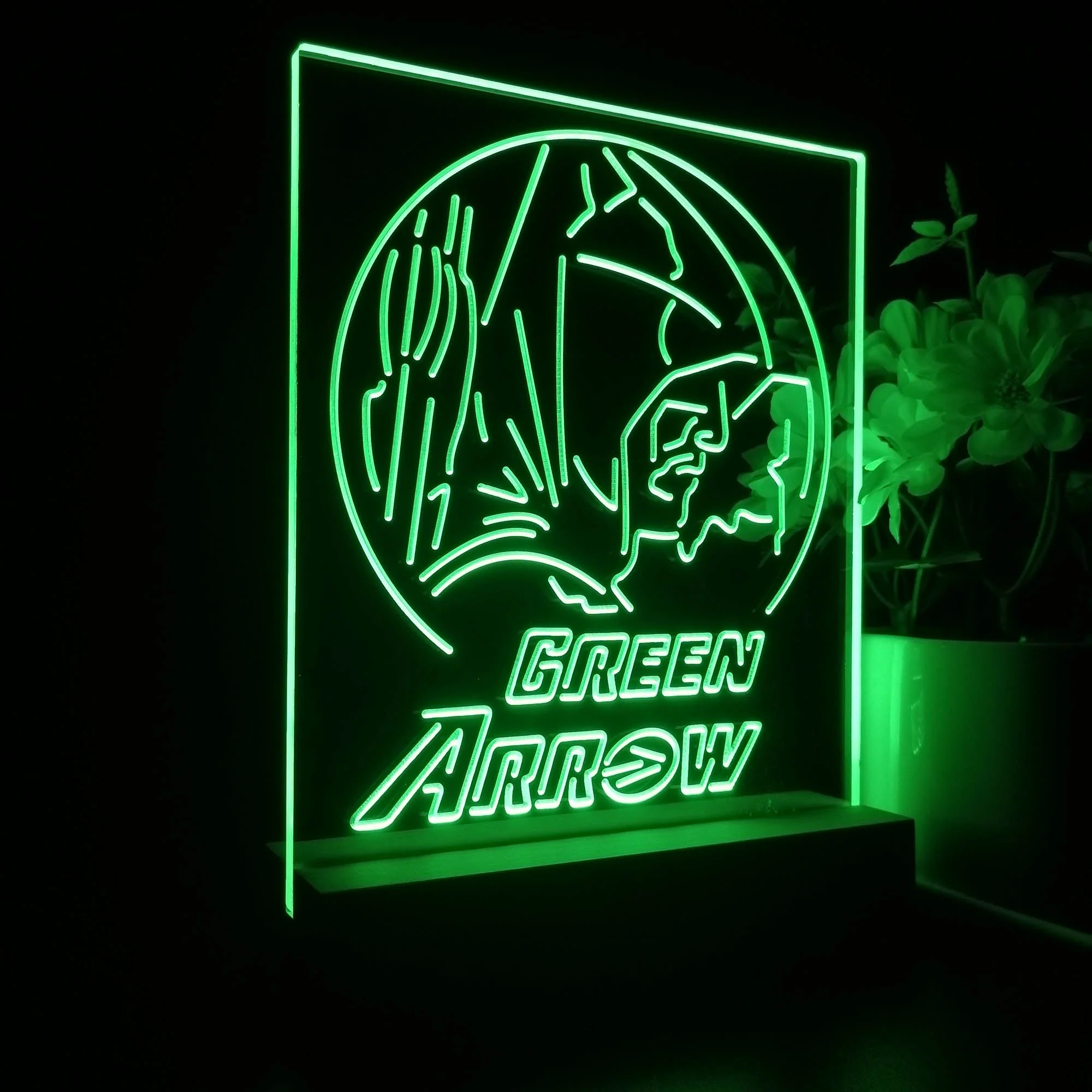 Green Arrow Oliver Queen 3D Illusion Night Light Desk Lamp