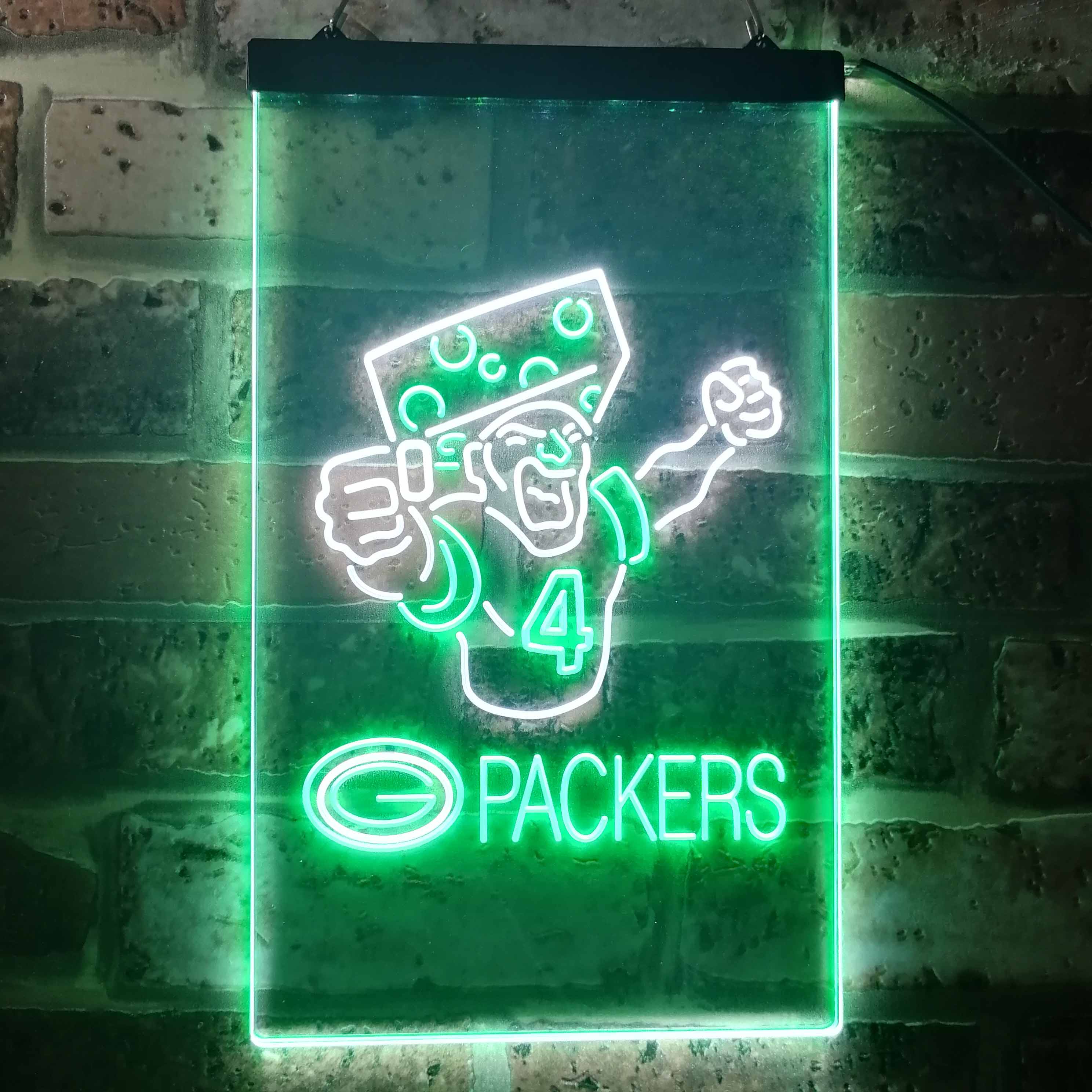 Green Bay Packer #4 Brett Favre LED Neon Sign - Image 3