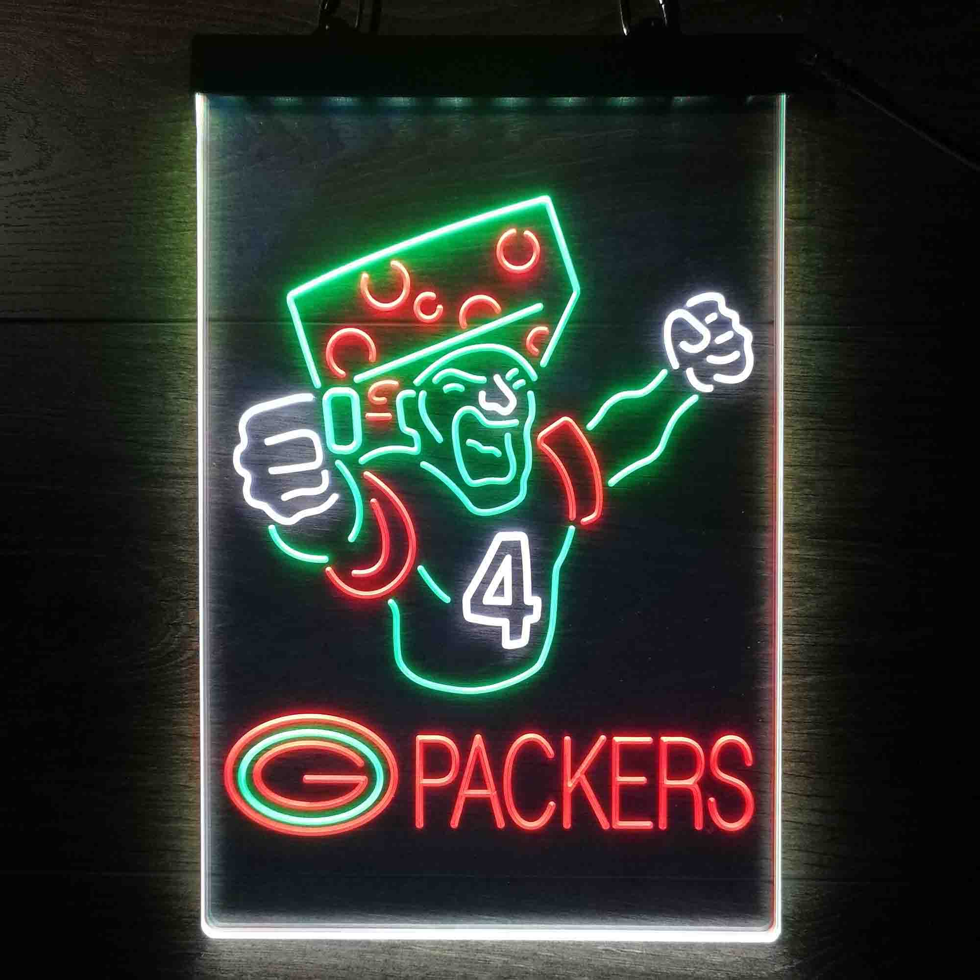Green Bay Packers #4 Brett Favre Neon LED Sign 3 Colors - Image 10