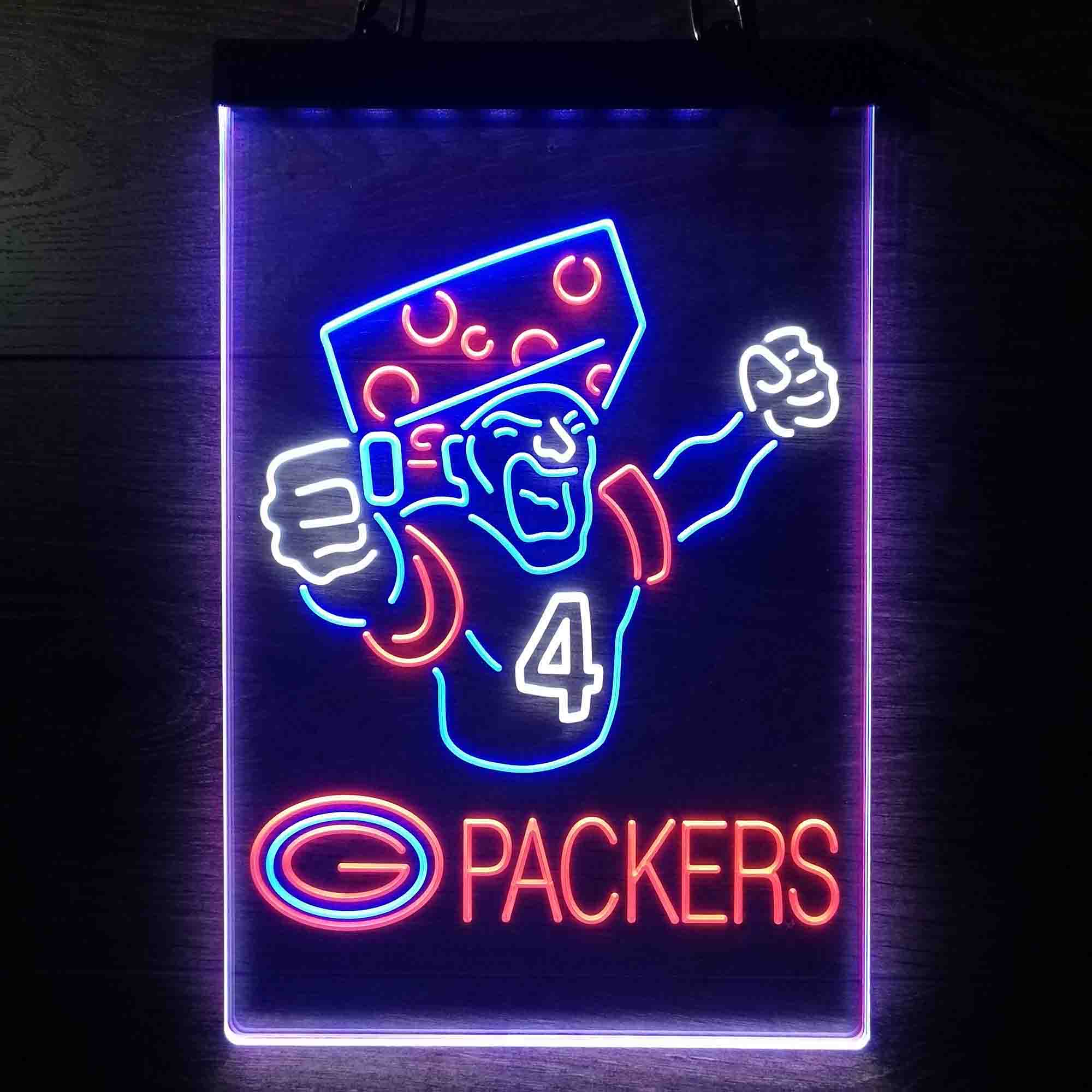 Green Bay Packers #4 Brett Favre Neon LED Sign 3 Colors - Image 6