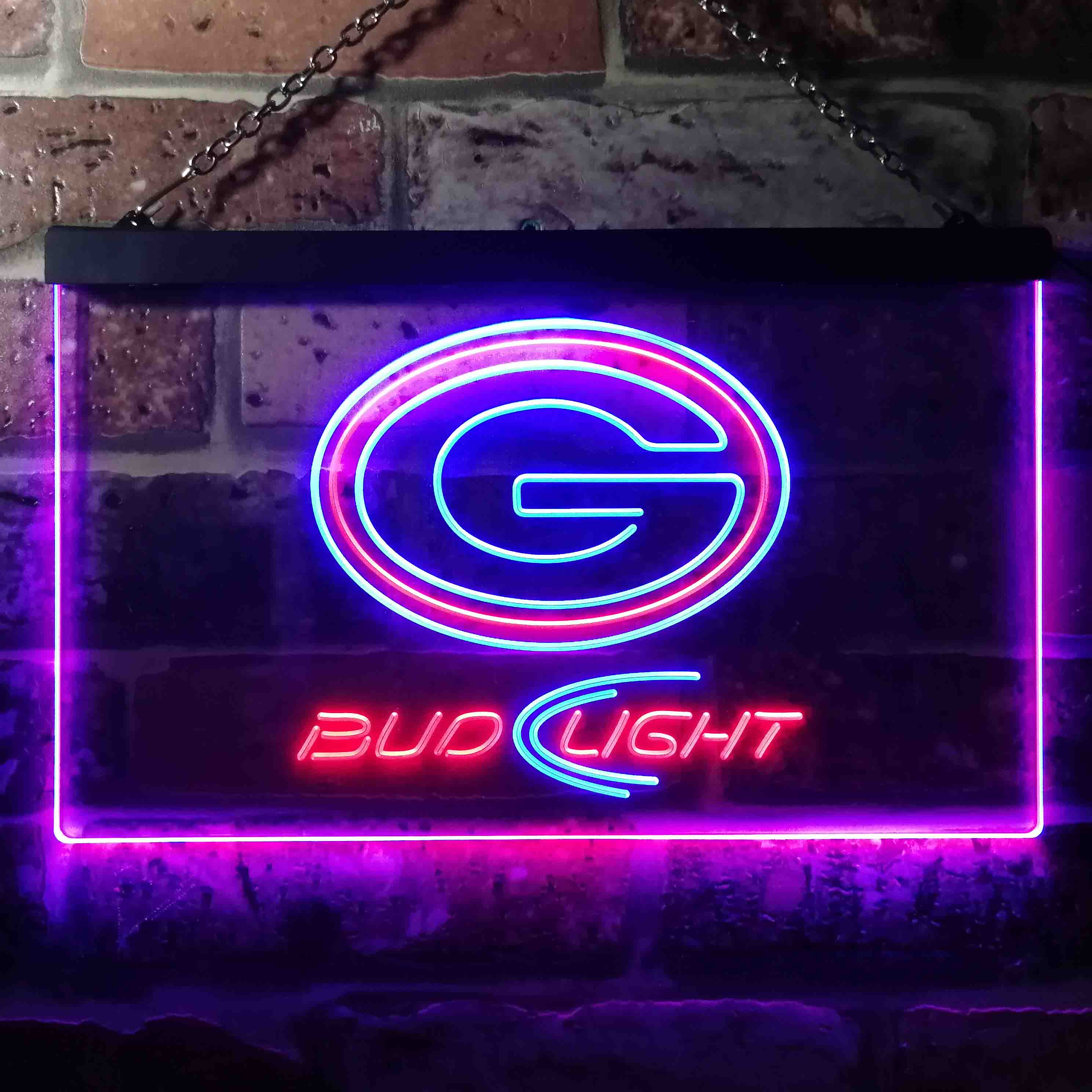 Green Bay Packers Bud Light Neon-Like LED Sign - Image 5