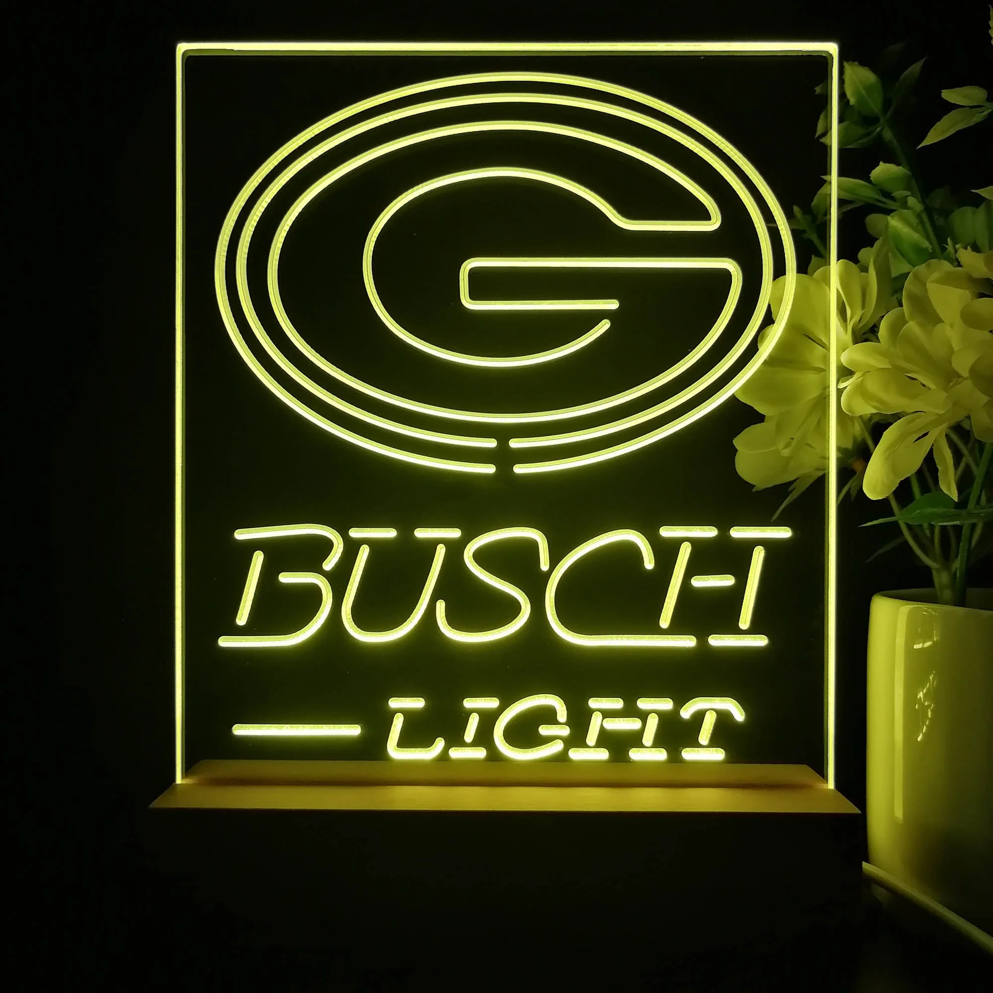 Green Bay Packers Busch Light Neon Sign Pub Bar Lamp - Image 5
