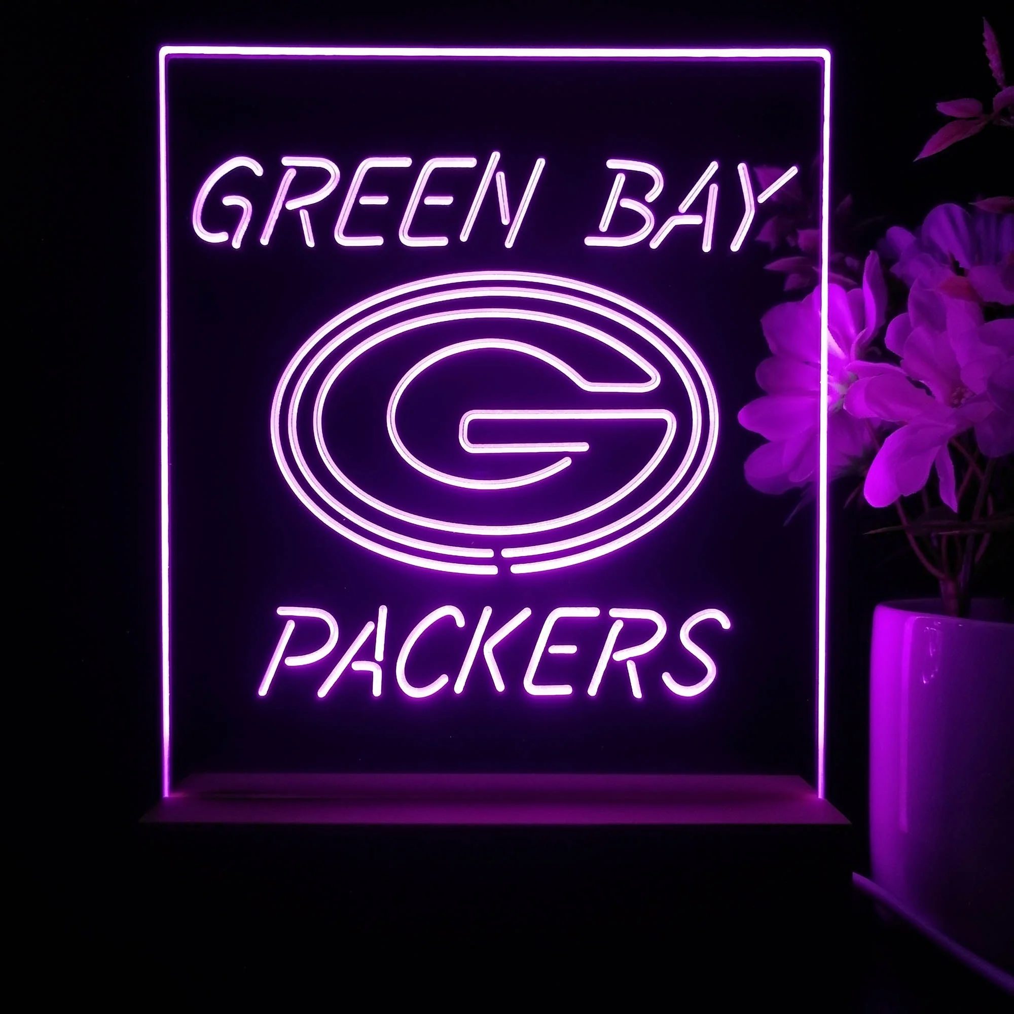 Green Bay Packers Neon Sign Table Top Lamp - Image 5