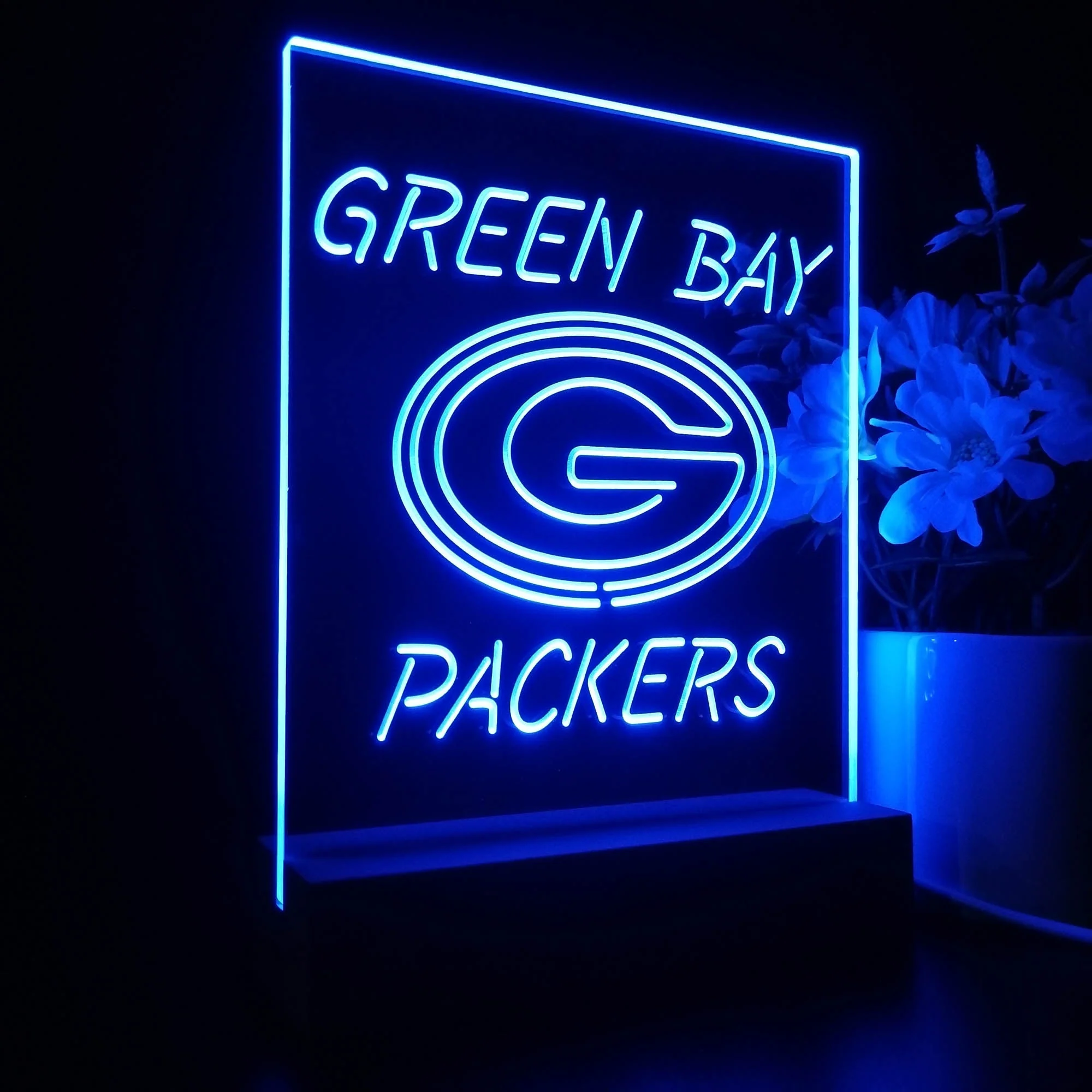 Green Bay Packers Neon Sign Table Top Lamp - Image 6