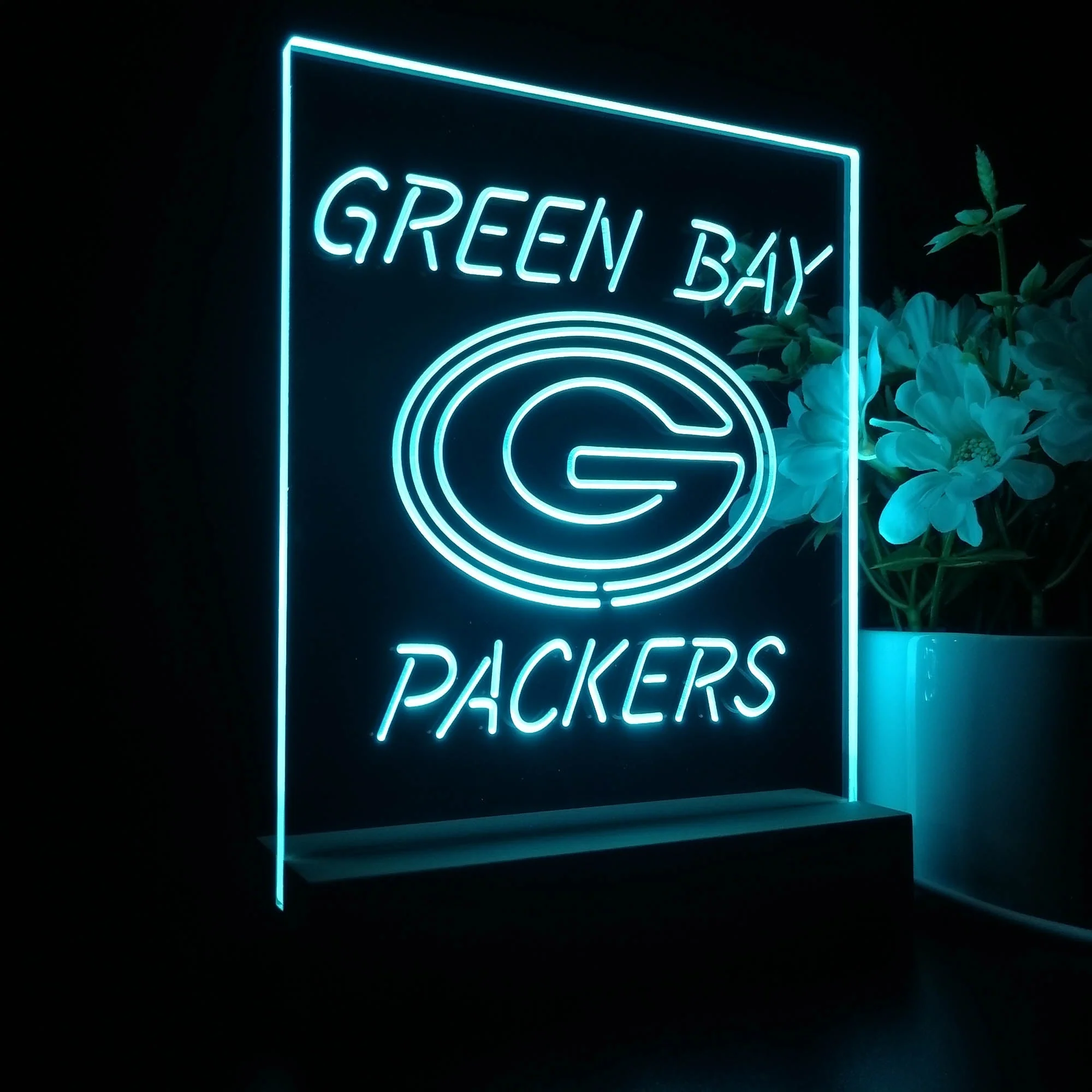 Green Bay Packers Neon Sign Table Top Lamp - Image 7