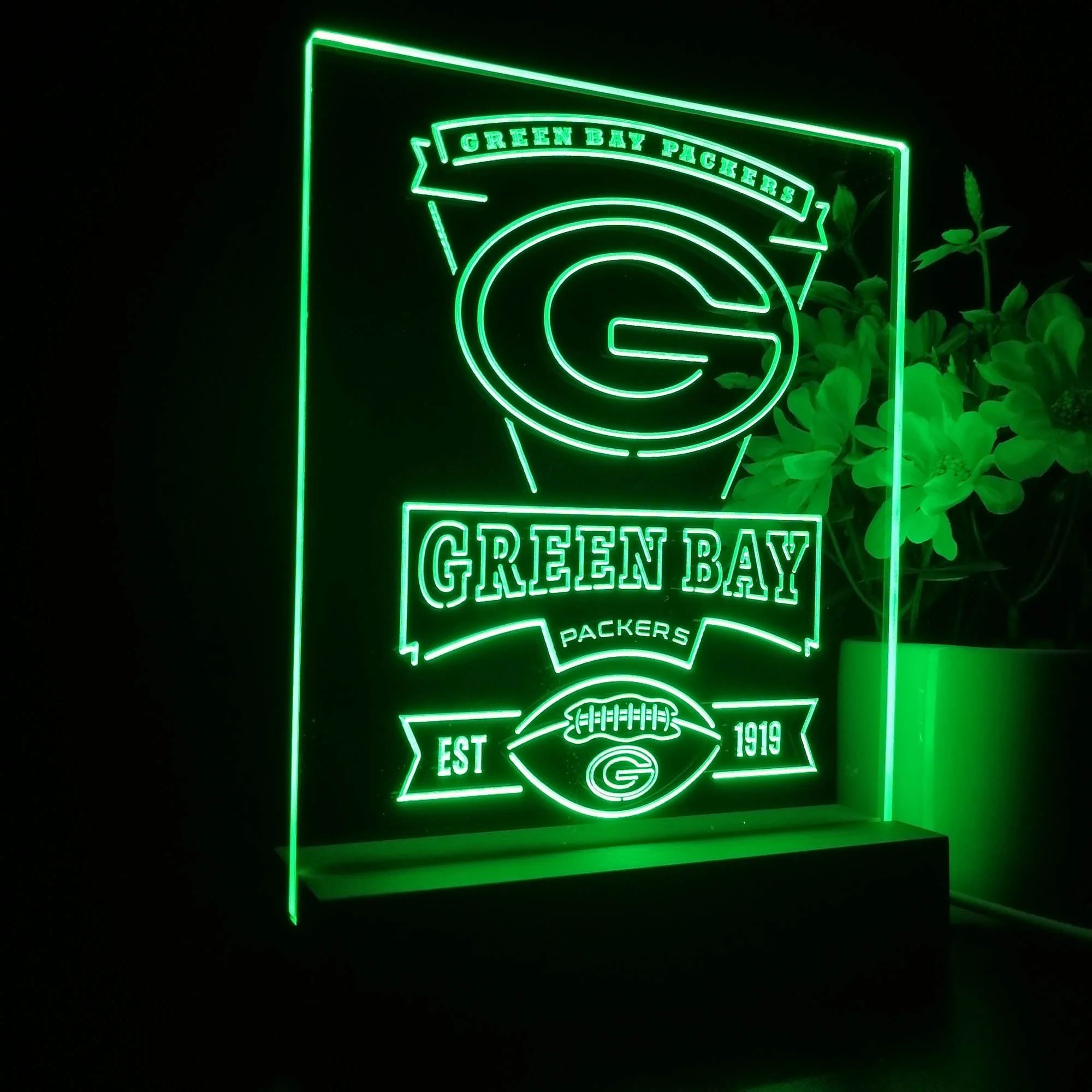 Green Bay Packers Souvenir Neon Sign Pub Bar Lamp - Image 7