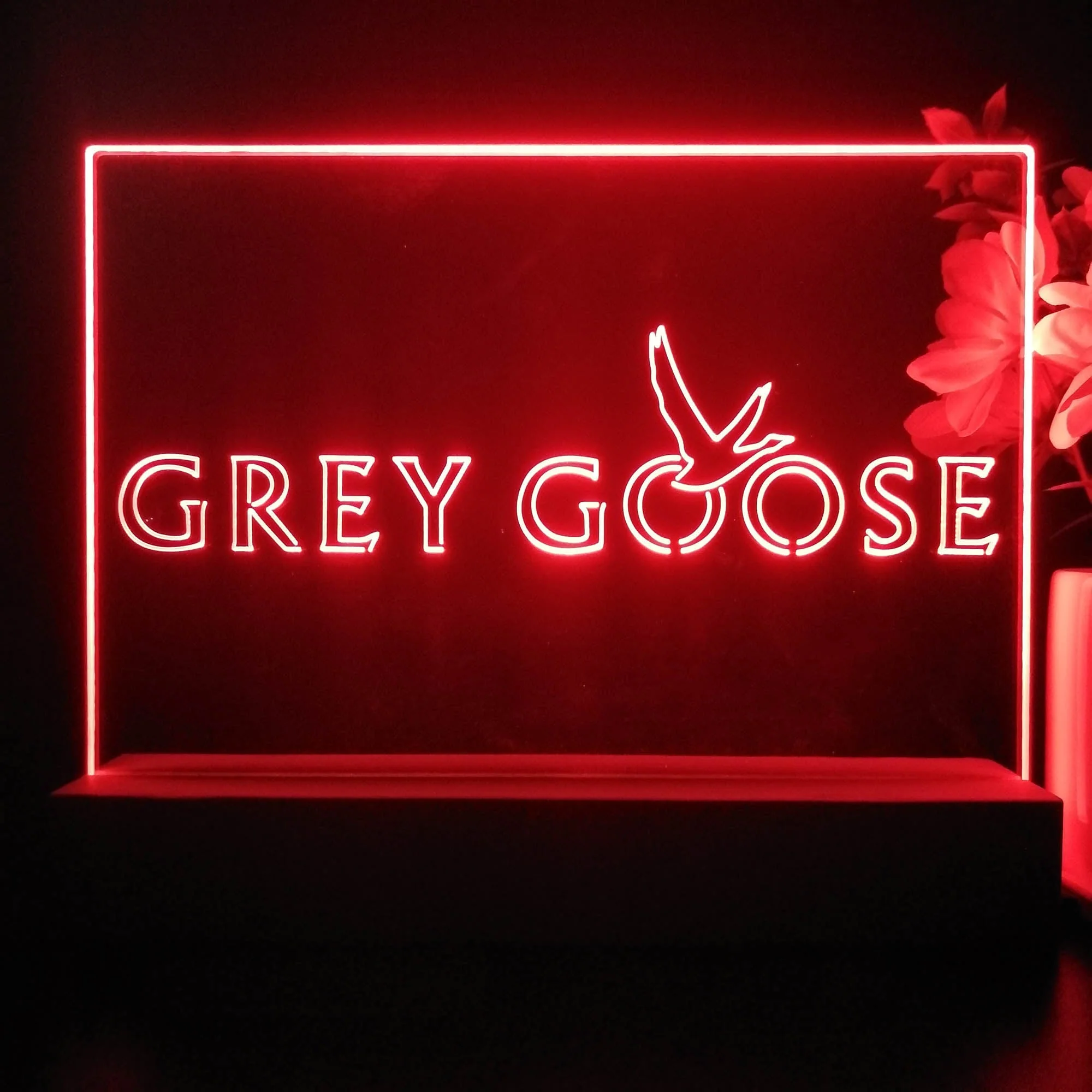 Grey Goose Simple Logo Neon Sign Pub Bar Decor Lamp