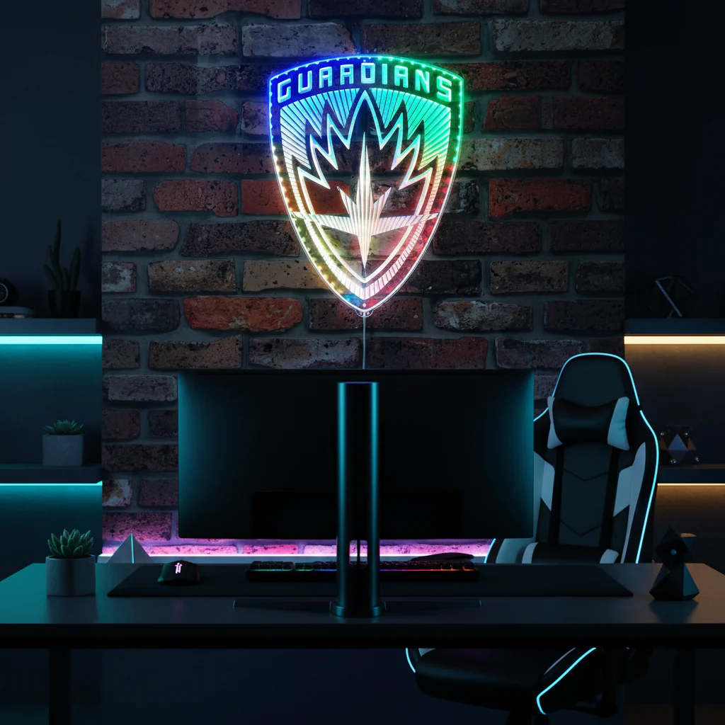 Guardians of the Galaxy Badge Neon LED Sign with Dynamic RGB Colors - Image 8