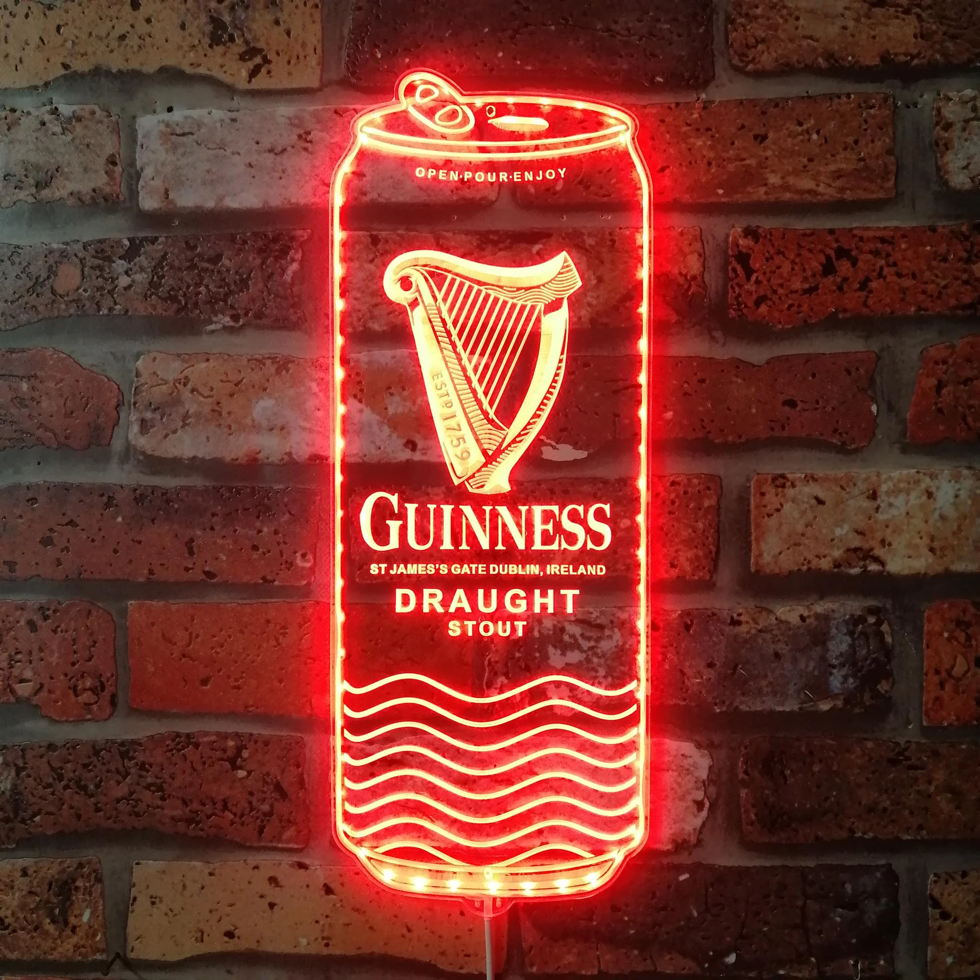 Guinness Beer Can Neon LED Sign with Dynamic RGB Colors - Image 3