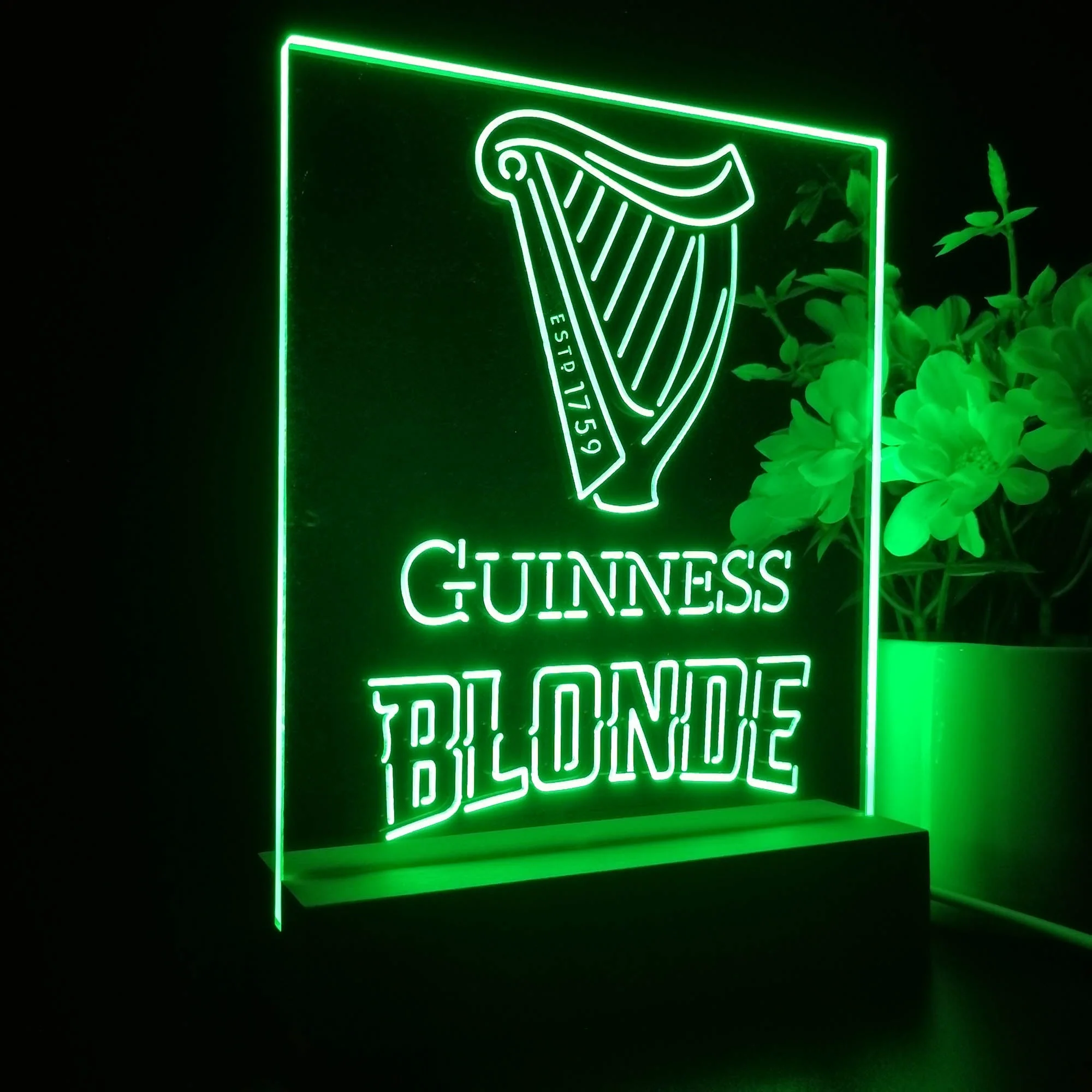 Guinness Blonde Golden Beer Night Light Neon Pub Bar Lamp - Image 5