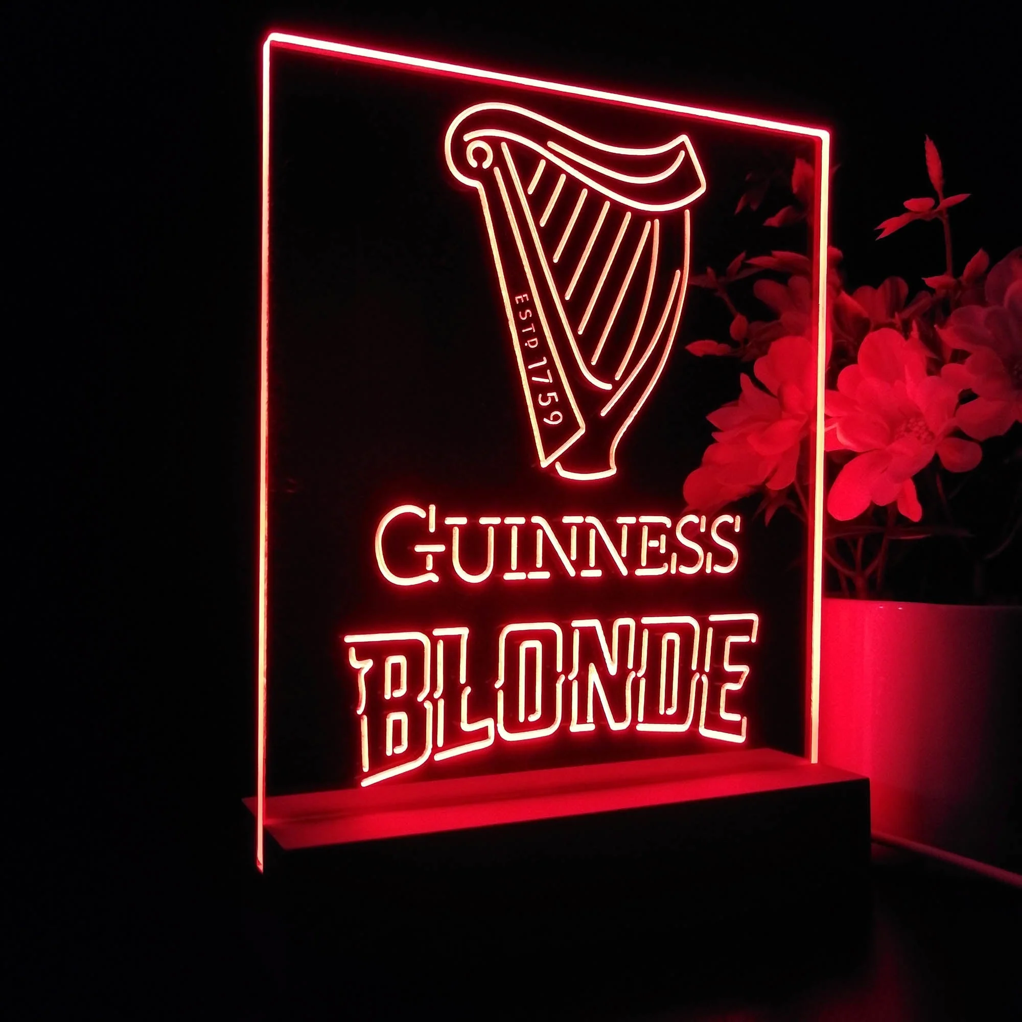 Guinness Blonde Golden Beer Night Light Neon Pub Bar Lamp - Image 6
