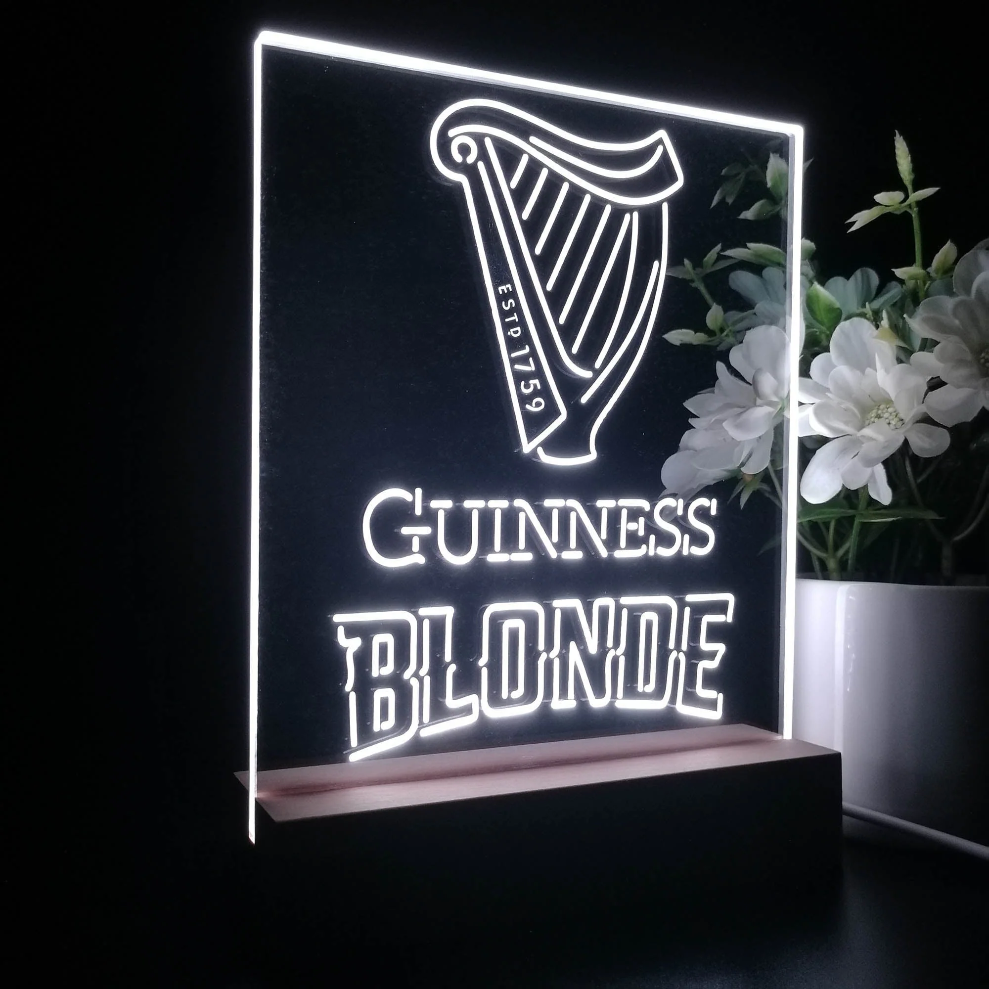 Guinness Blonde Golden Beer Night Light Neon Pub Bar Lamp - Image 7