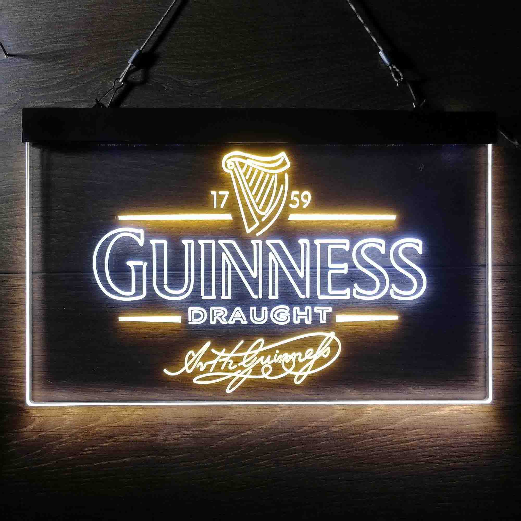 Guinness Draught 1759 Home Bar Neon Light LED Sign - Image 3