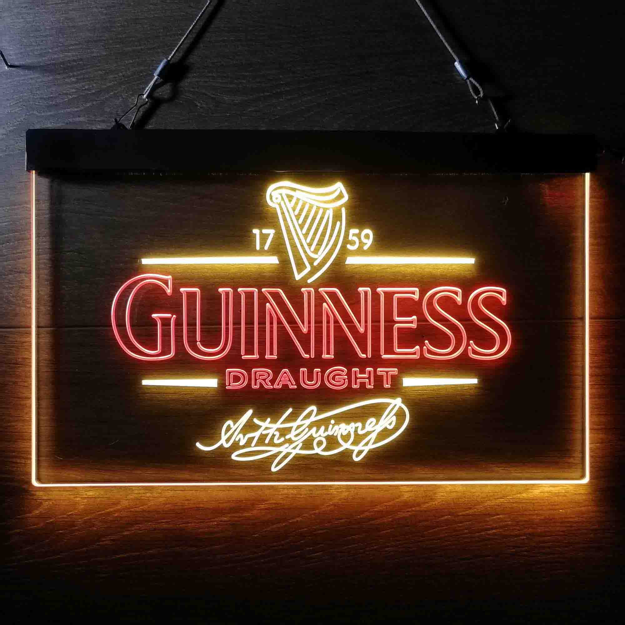 Guinness Draught 1759 Home Bar Neon Light LED Sign - Image 8