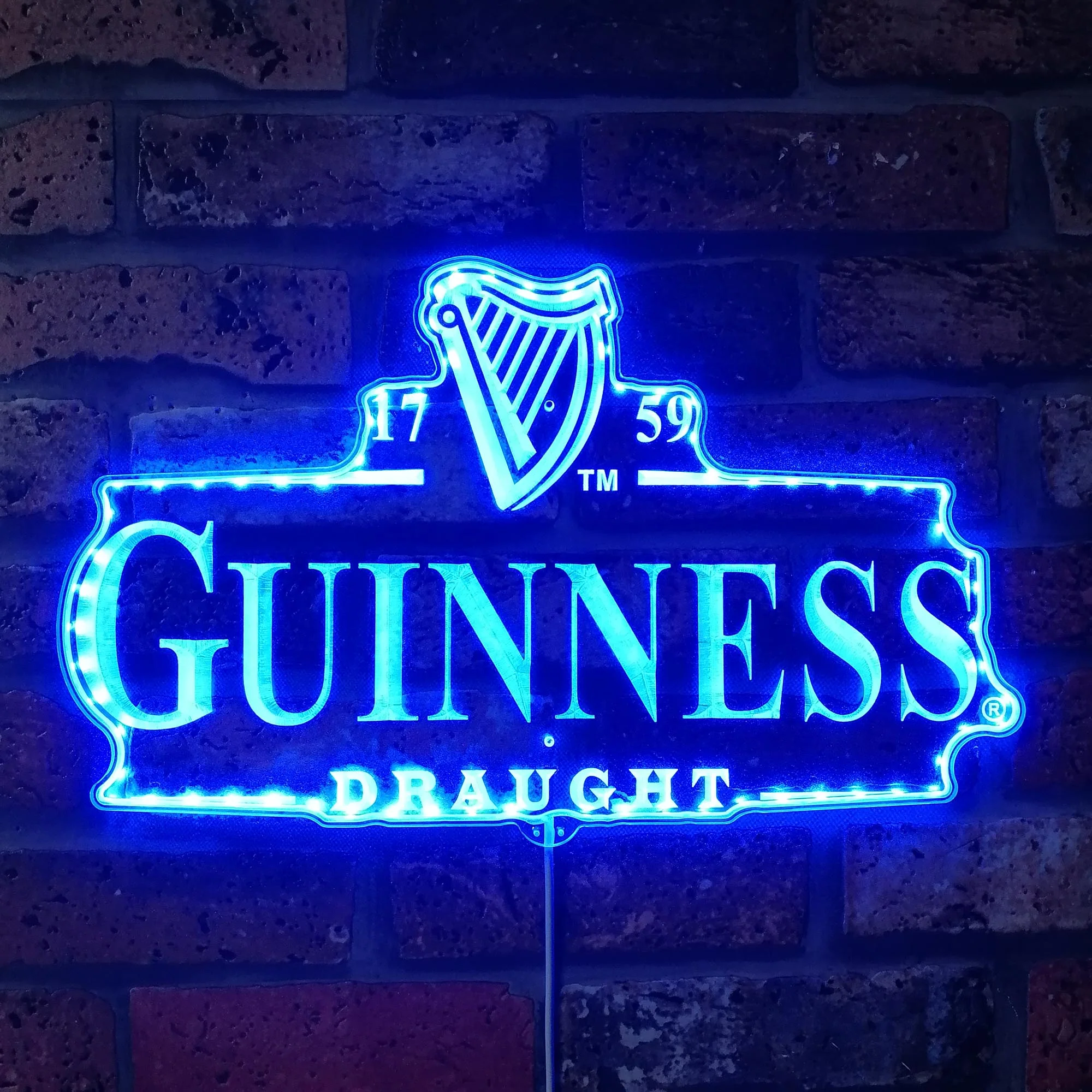 Guinness Draught Neon LED Sign with Dynamic RGB Colors - Image 4