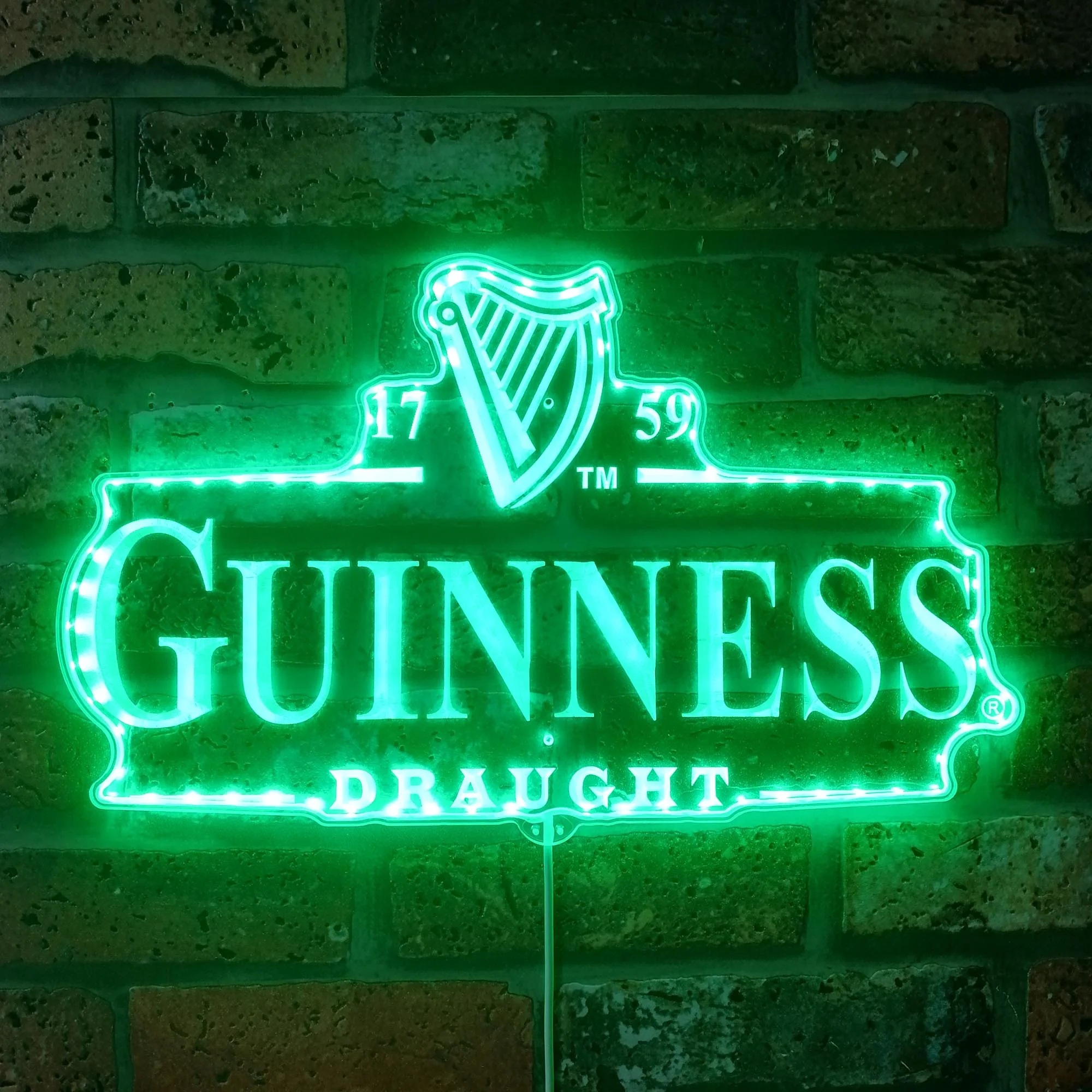 Guinness Draught Neon LED Sign with Dynamic RGB Colors - Image 6