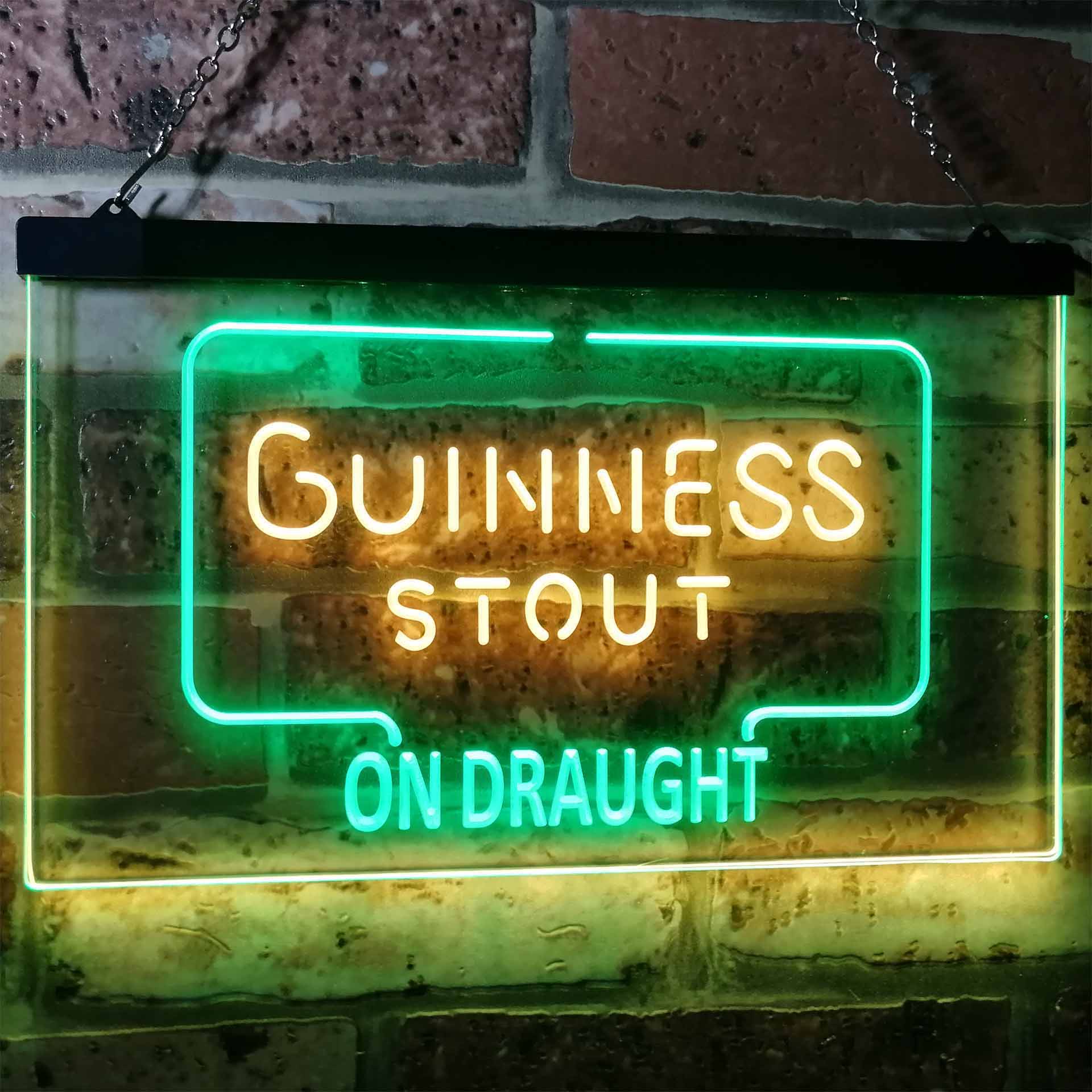 Guinness Dry Stout On Draught Beer Bar Decor Home Bar Neon Light LED Sign - Image 4