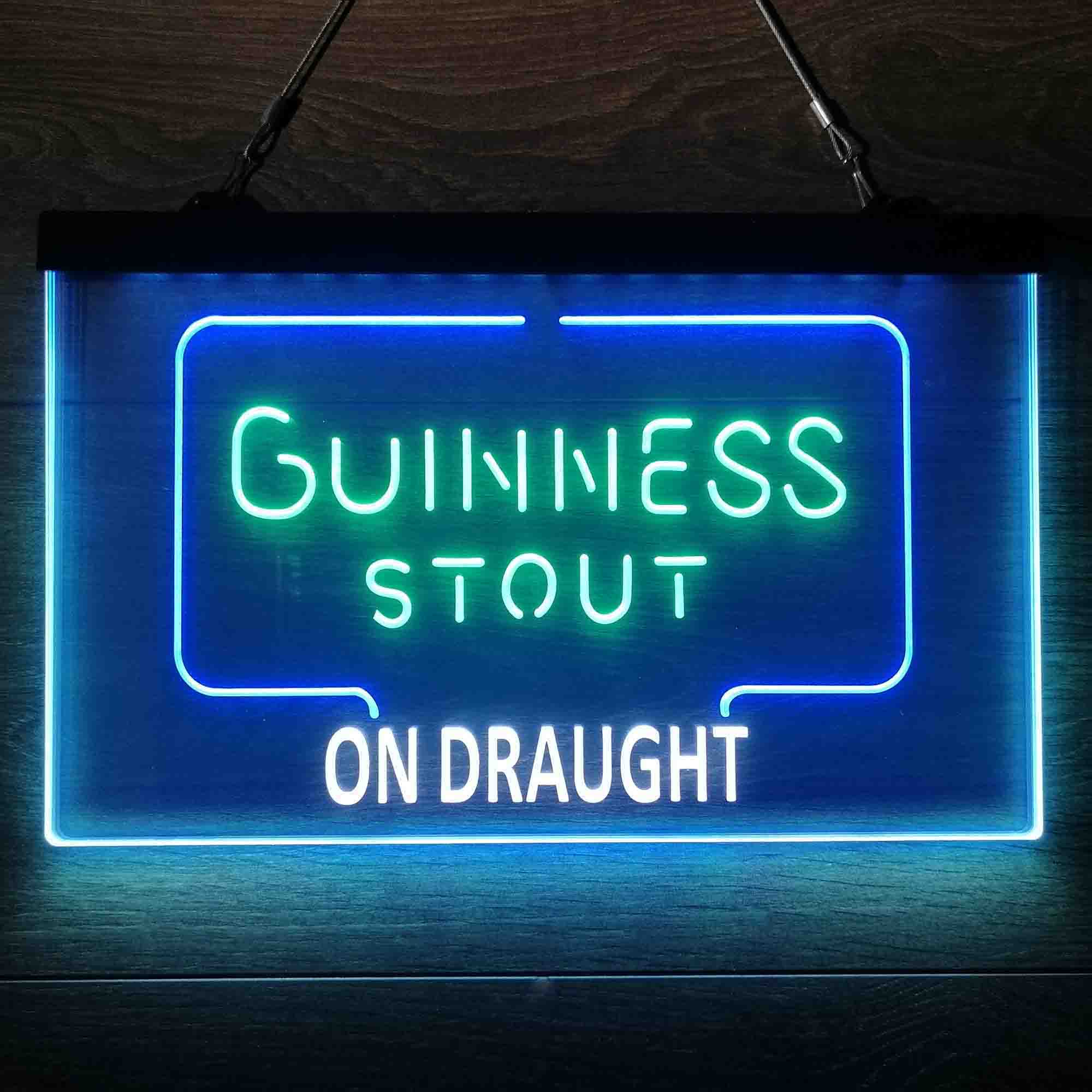 Guinness Dry Stout On Draught Neon 3-Color LED Sign - Image 7