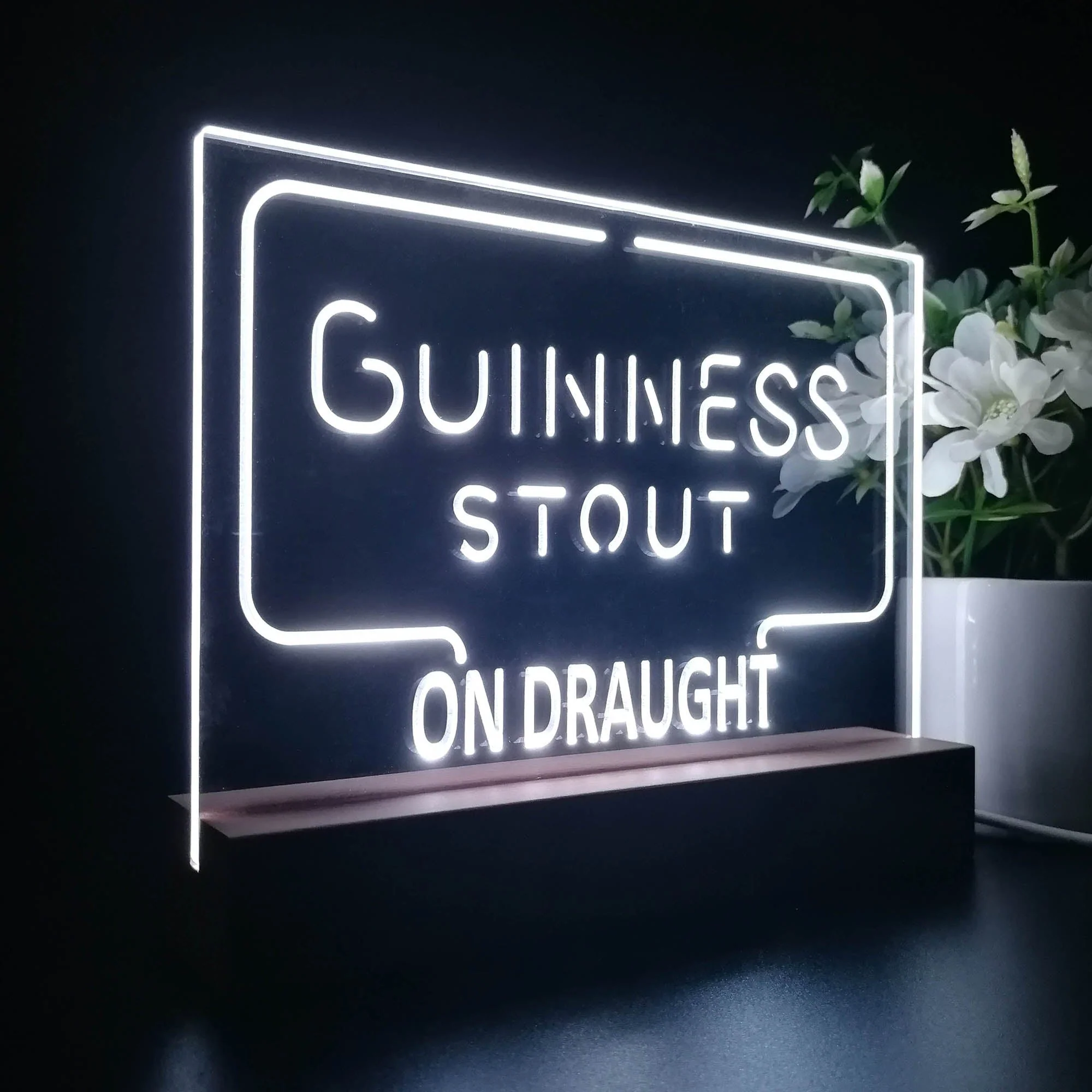 Guinness Dry Stout On Draught Neon Sign Pub Bar Lamp - Image 5
