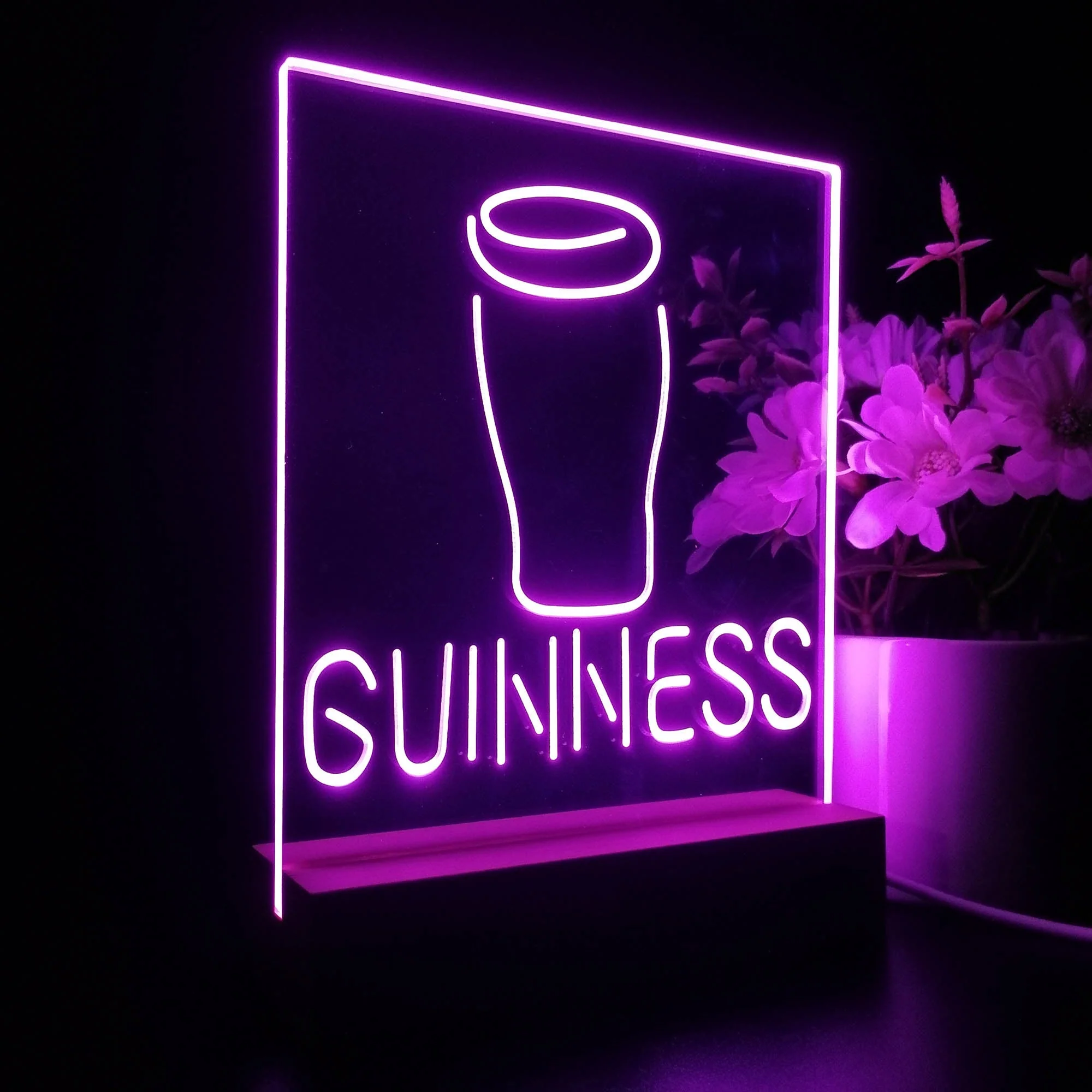 Guinness Glass Beer on tap Bar Decor 3D Illusion Night Light Desk Lamp - Image 5