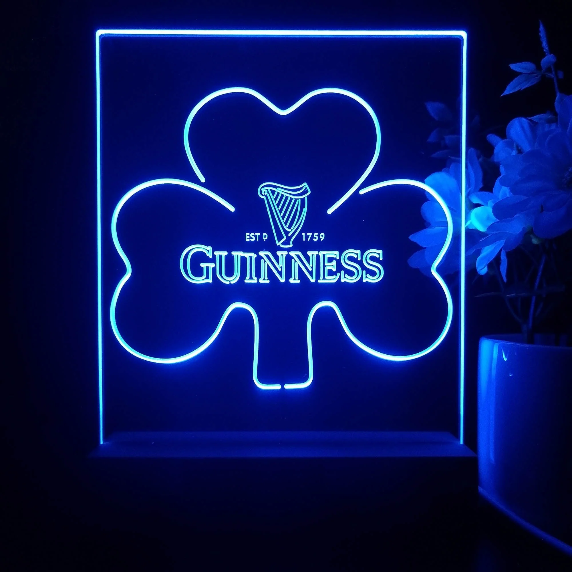 Guinness Shamrock Ale 3D Illusion Night Light Desk Lamp - Image 4