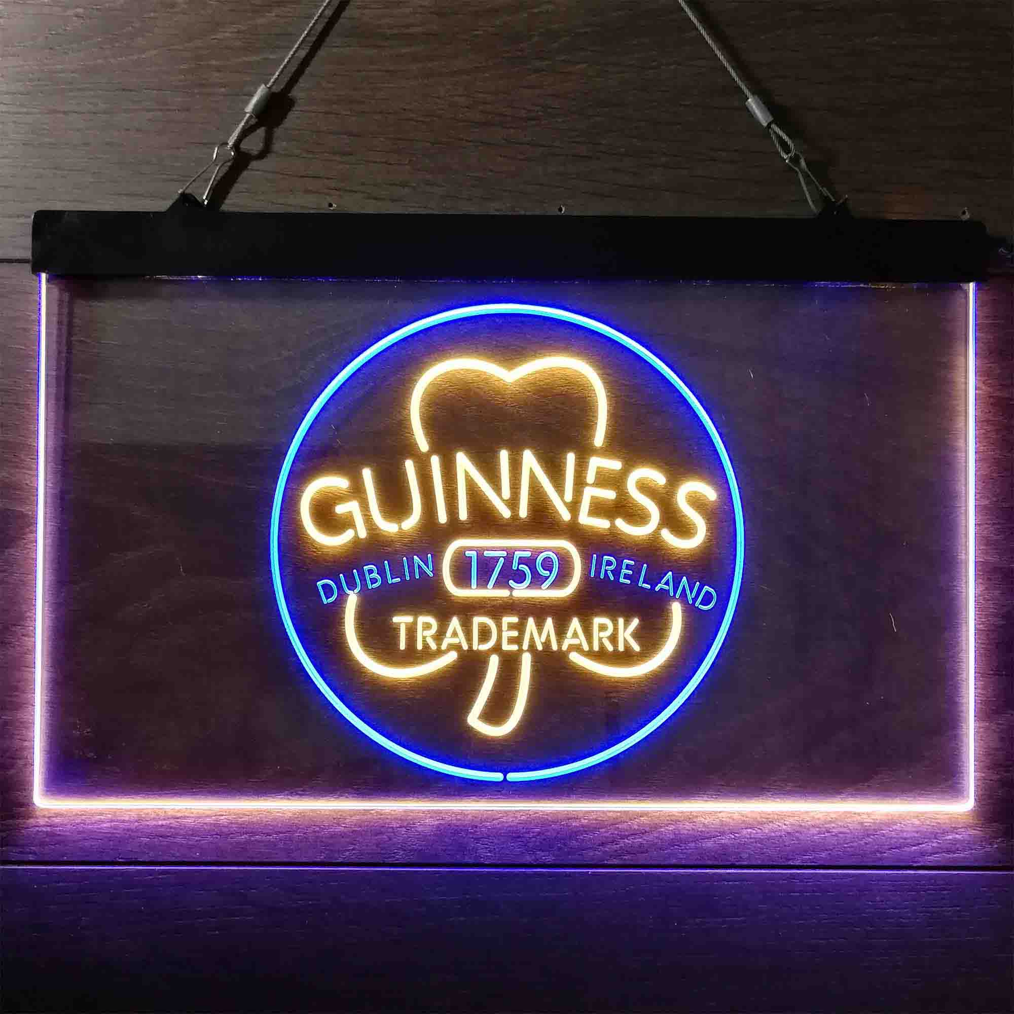 Guinness Shamrock Dublin Ireland 1759 Neon-Like LED Sign - Image 13