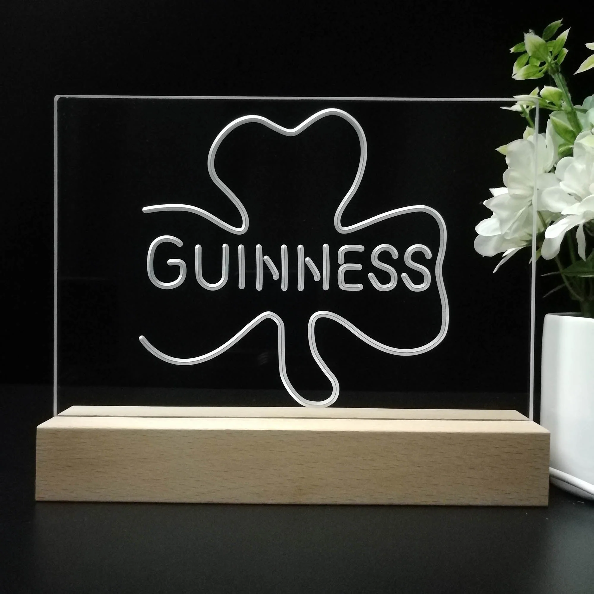 Guinness Shamrock Neon Sign Pub Bar Lamp - Image 8