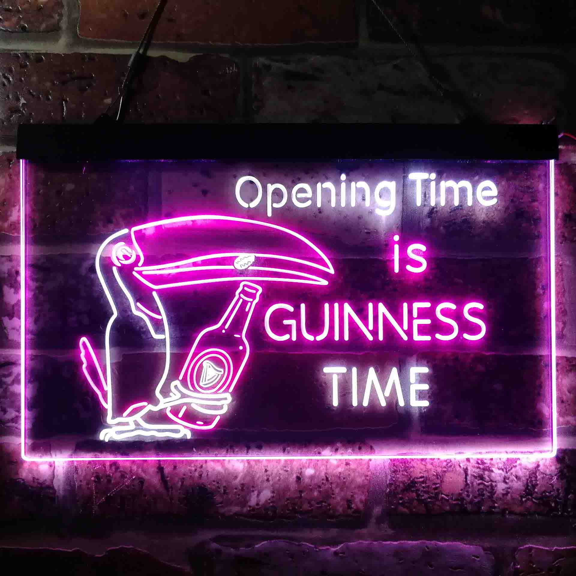 Guinness Time Opening Beer Home Bar Neon Light LED Sign - Image 11