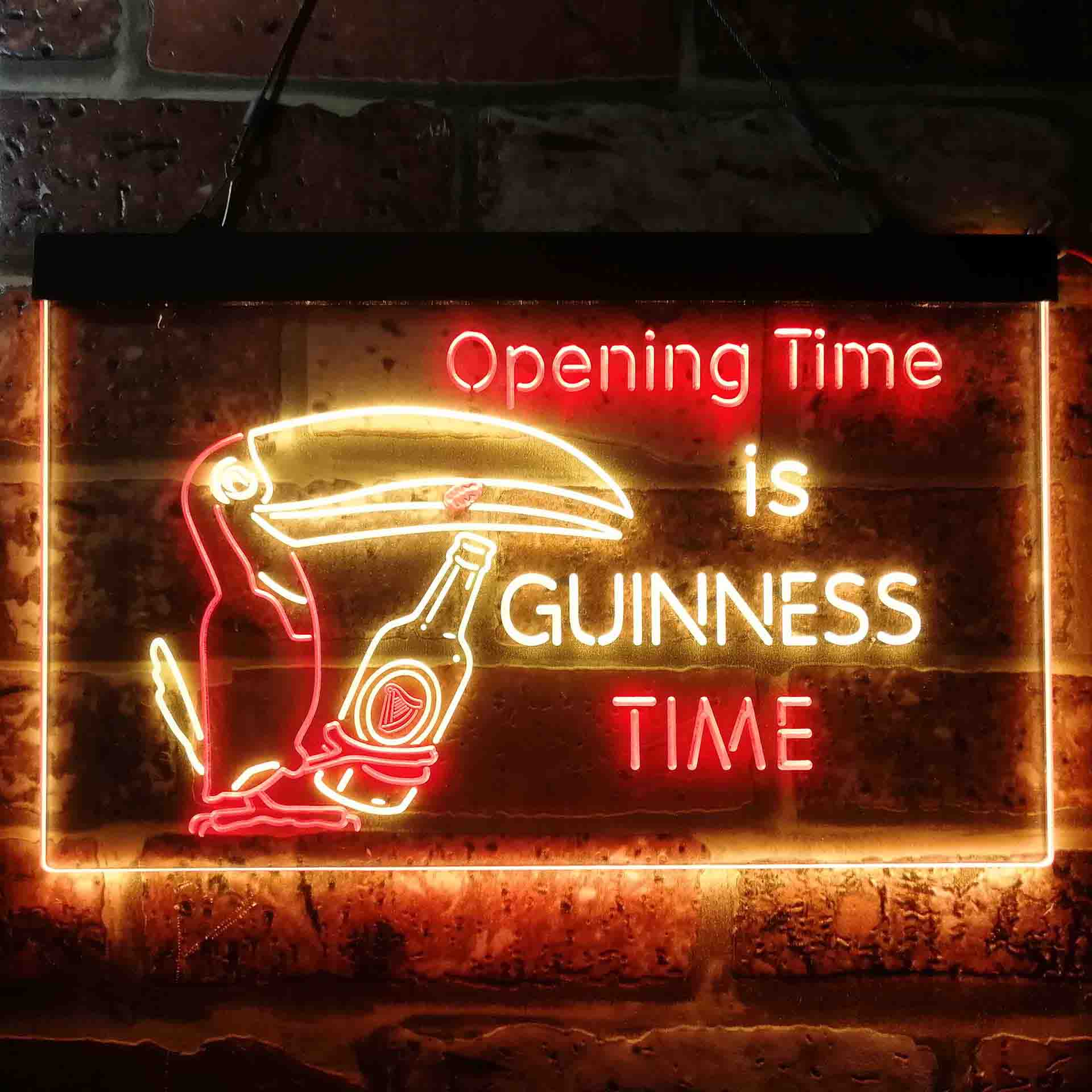Guinness Time Opening Beer Home Bar Neon Light LED Sign - Image 12