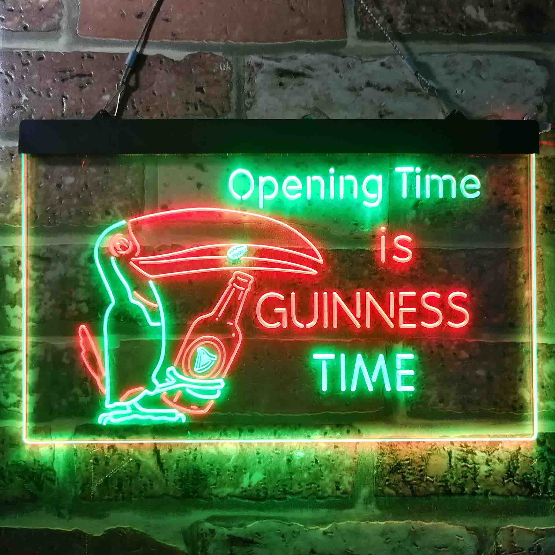 Guinness Time Opening Beer Home Bar Neon Light LED Sign - Image 13