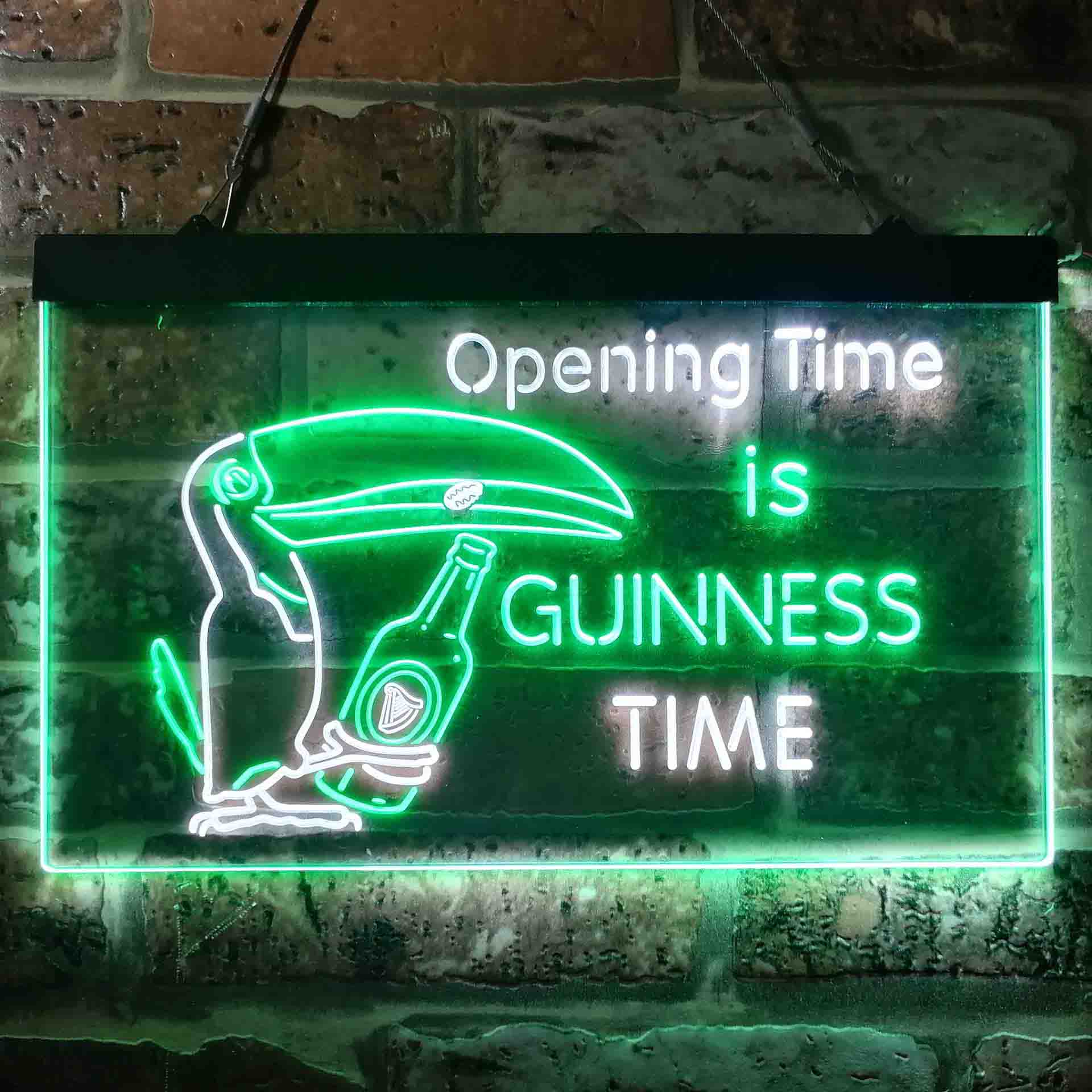Guinness Time Opening Beer Home Bar Neon Light LED Sign - Image 3