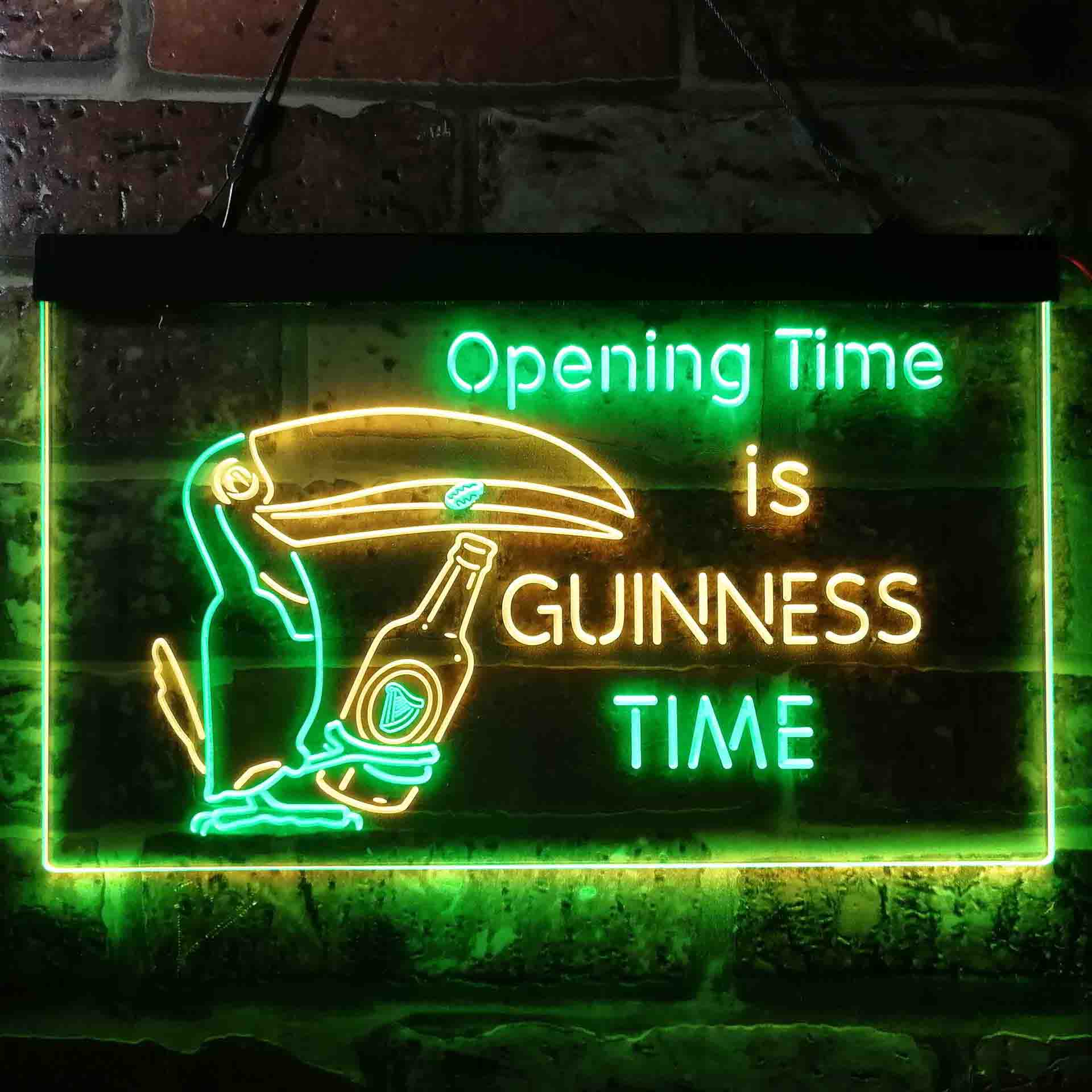 Guinness Time Opening Beer Home Bar Neon Light LED Sign - Image 7
