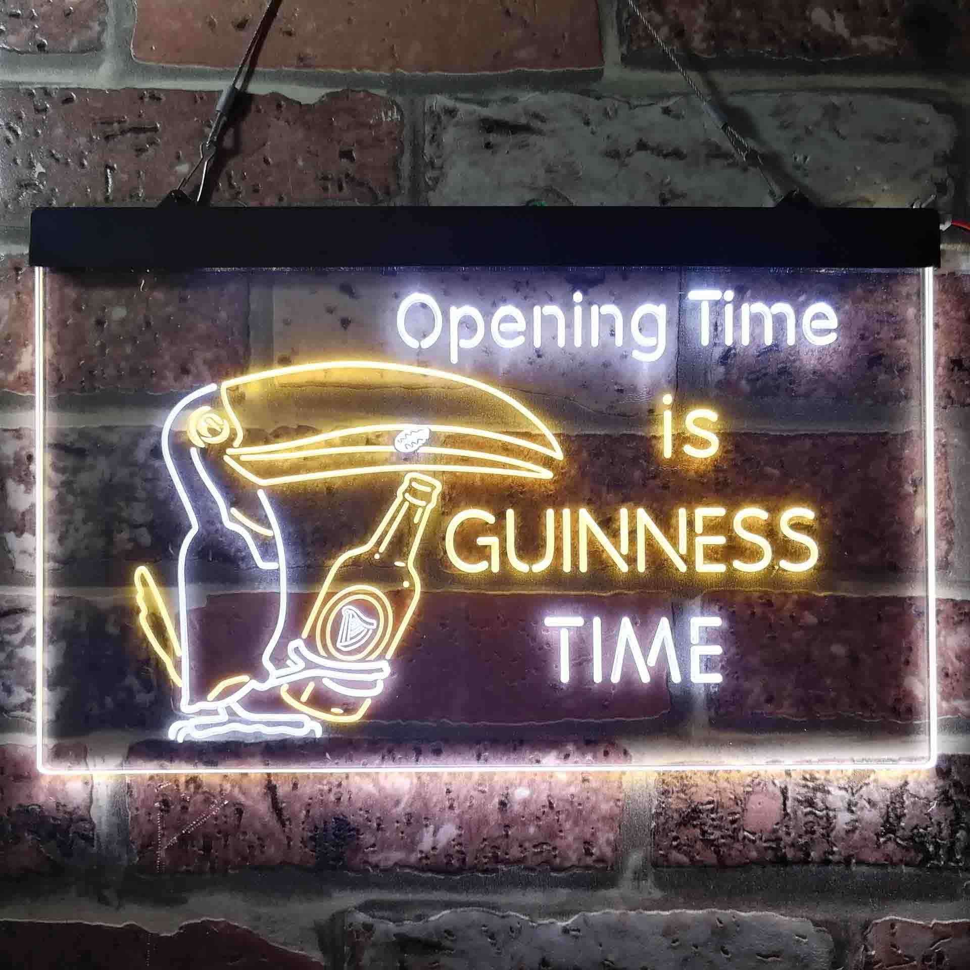Guinness Time Opening Beer Home Bar Neon Light LED Sign - Image 8