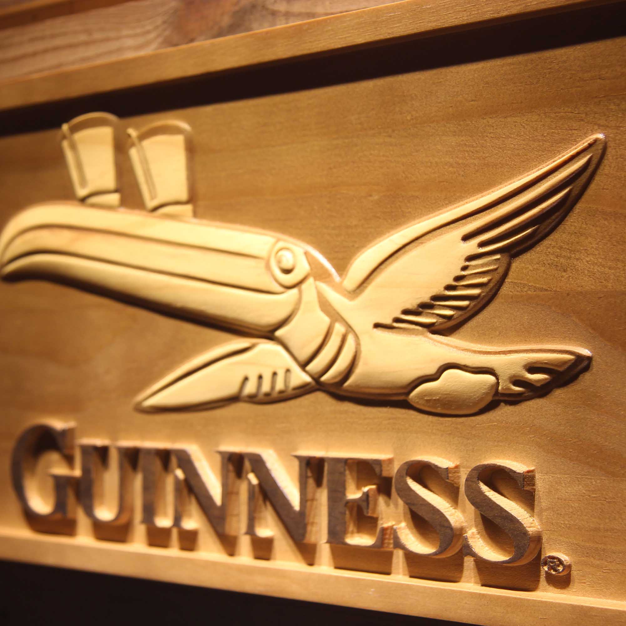Guinness 3D Solid Wooden Craving Sign - Image 6