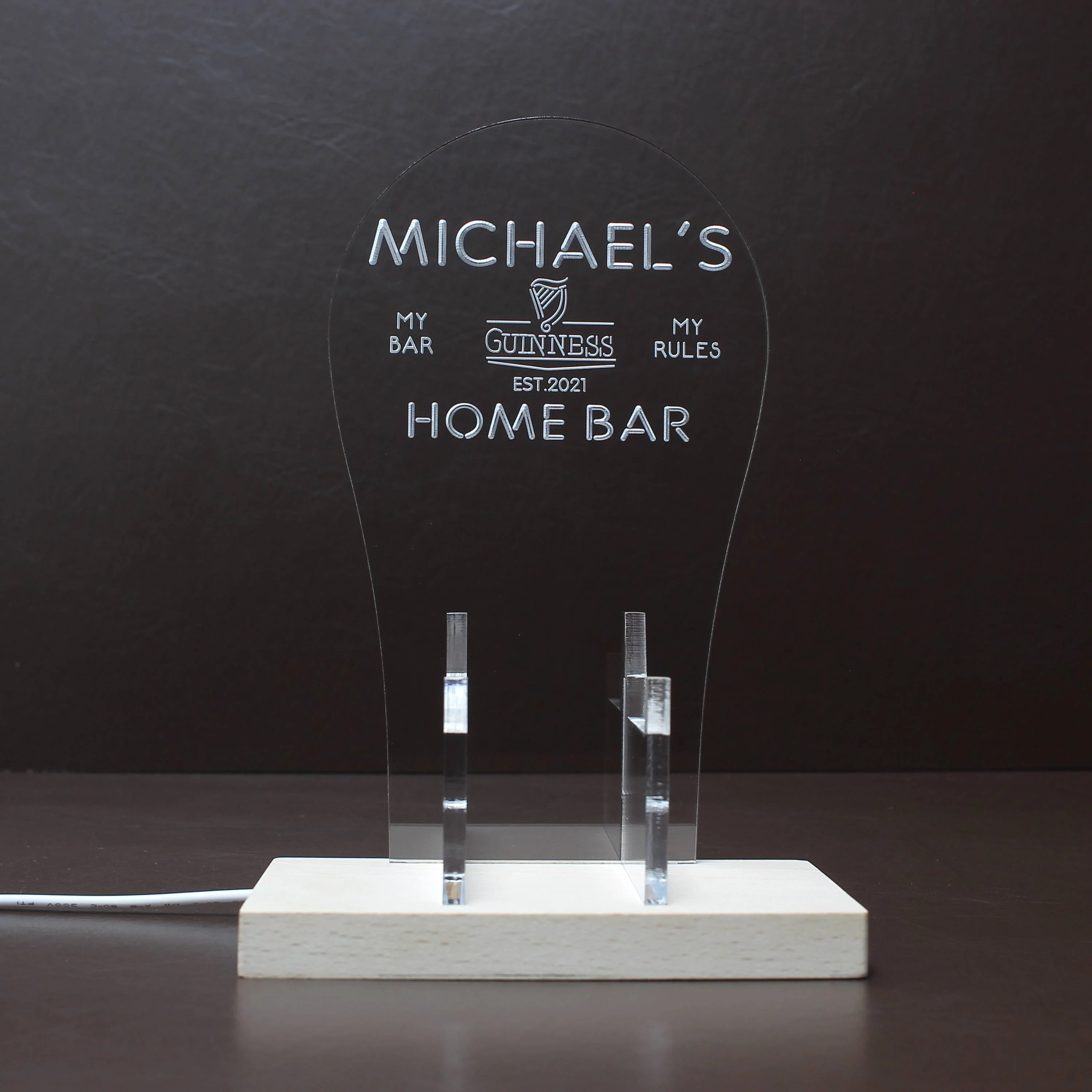 Guinnesss Personalized RGB LED Gaming Headset Controller Stand - Image 8