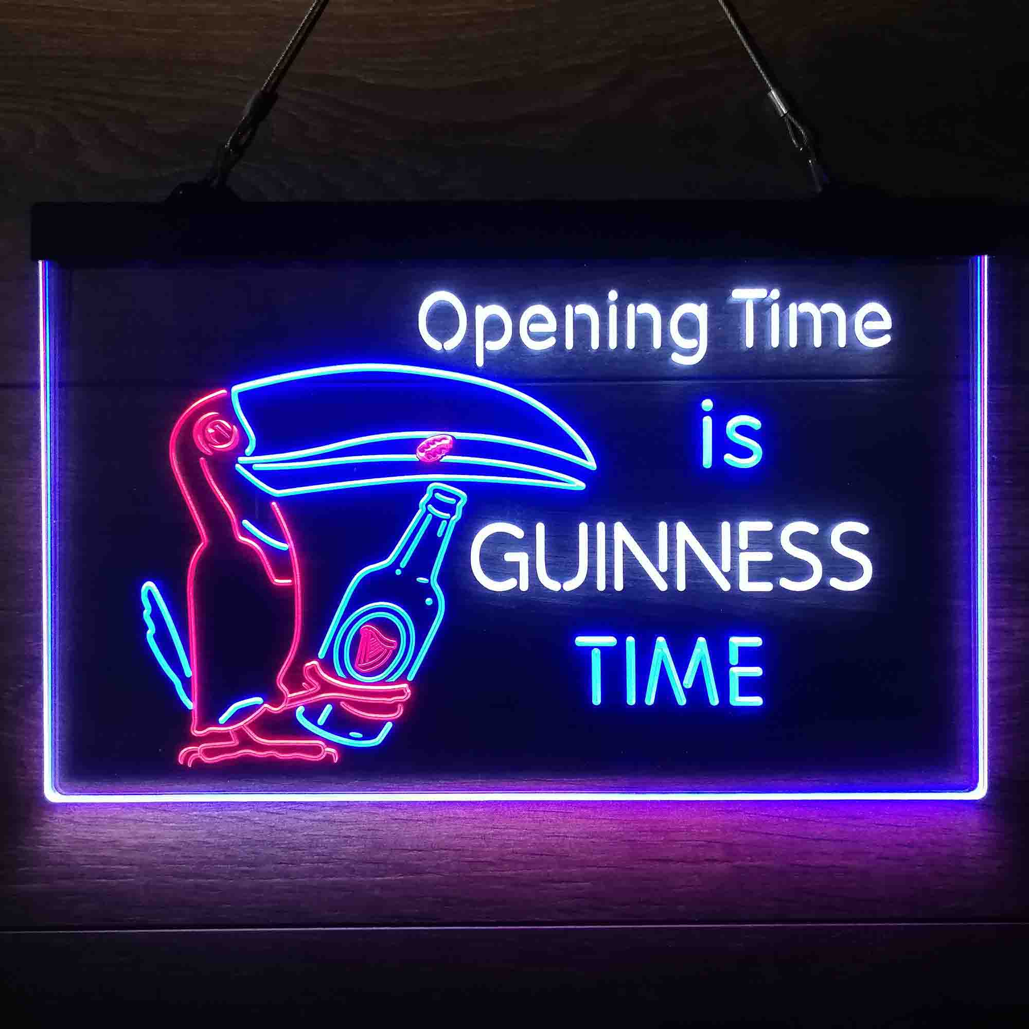 Guinnesss Time Opening Beer Neon 3-Color LED Sign - Image 11