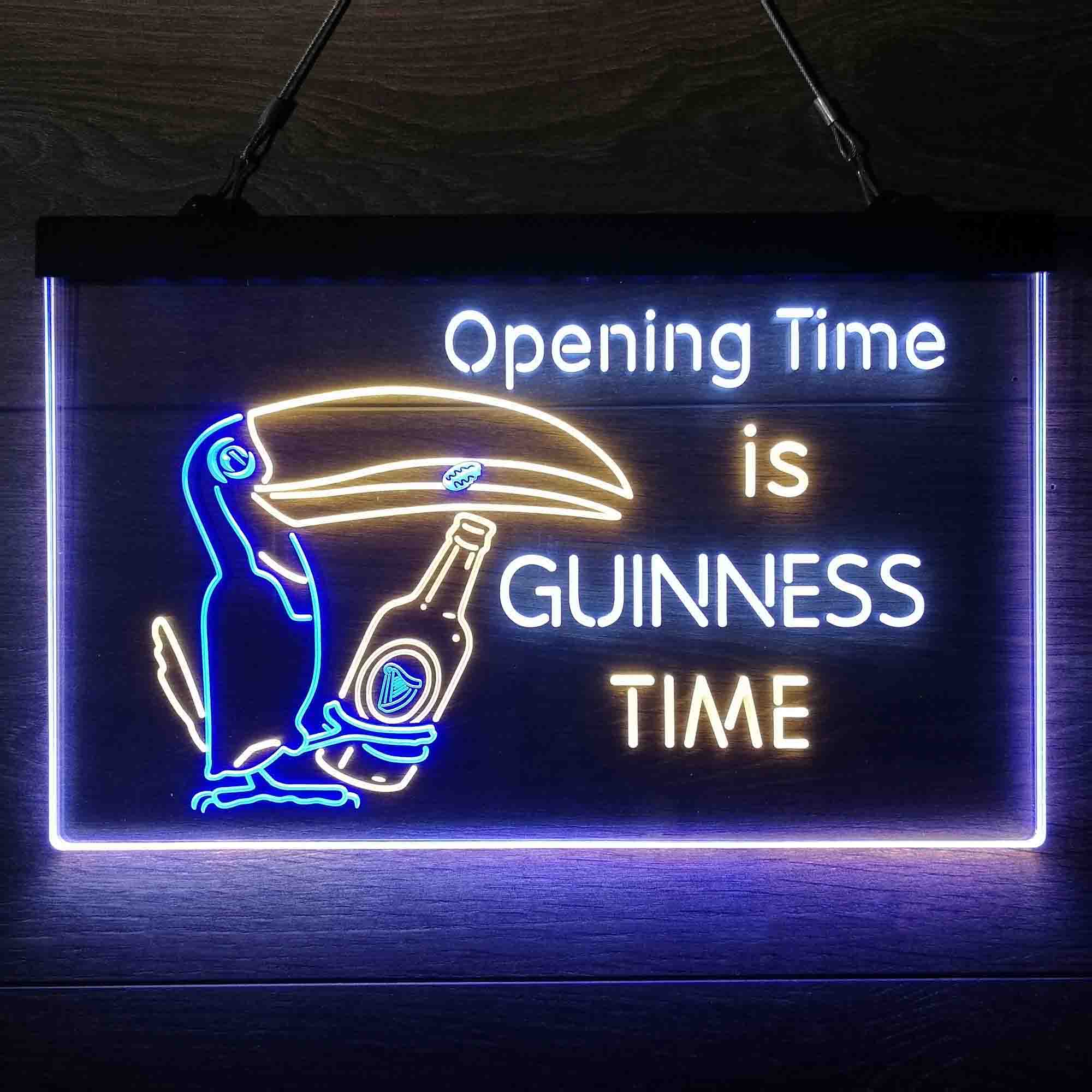 Guinnesss Time Opening Beer Neon 3-Color LED Sign - Image 12