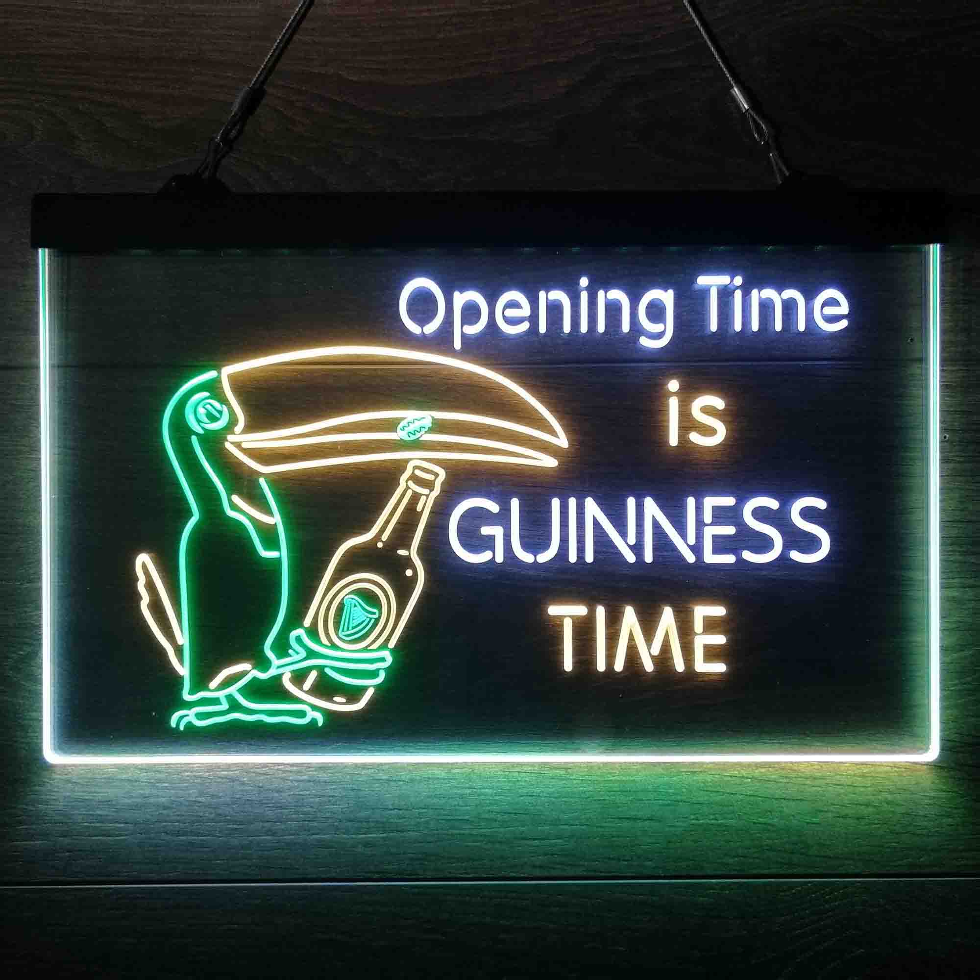 Guinnesss Time Opening Beer Neon 3-Color LED Sign - Image 5