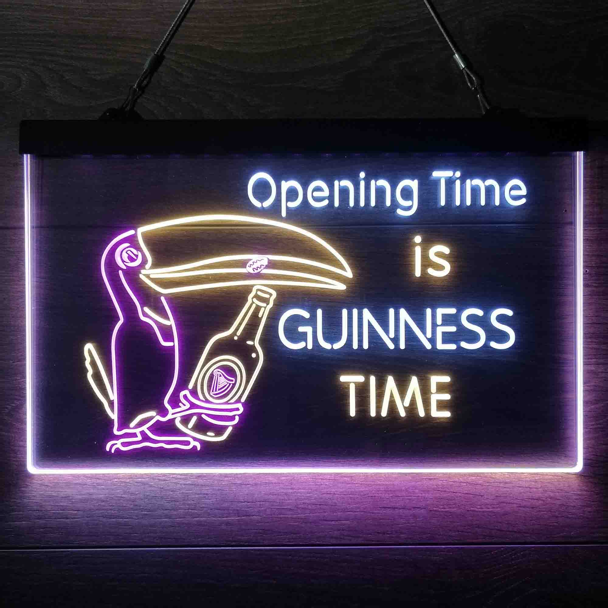 Guinnesss Time Opening Beer Neon 3-Color LED Sign - Image 9