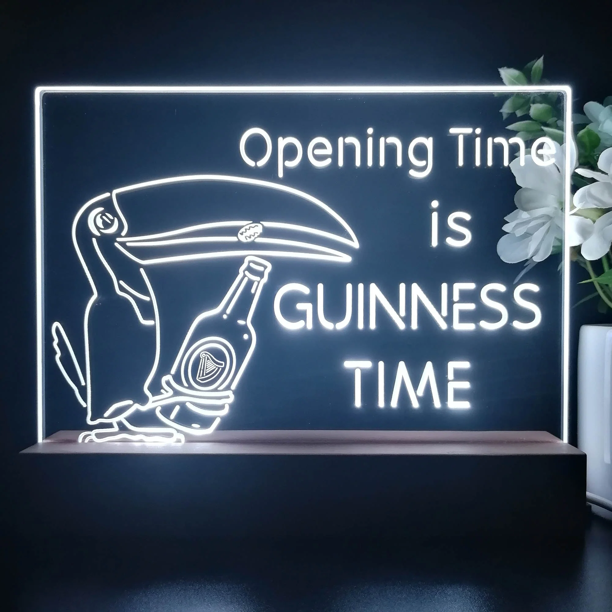 Guinnesss Time Opening Beer Neon Sign Pub Bar Lamp - Image 2
