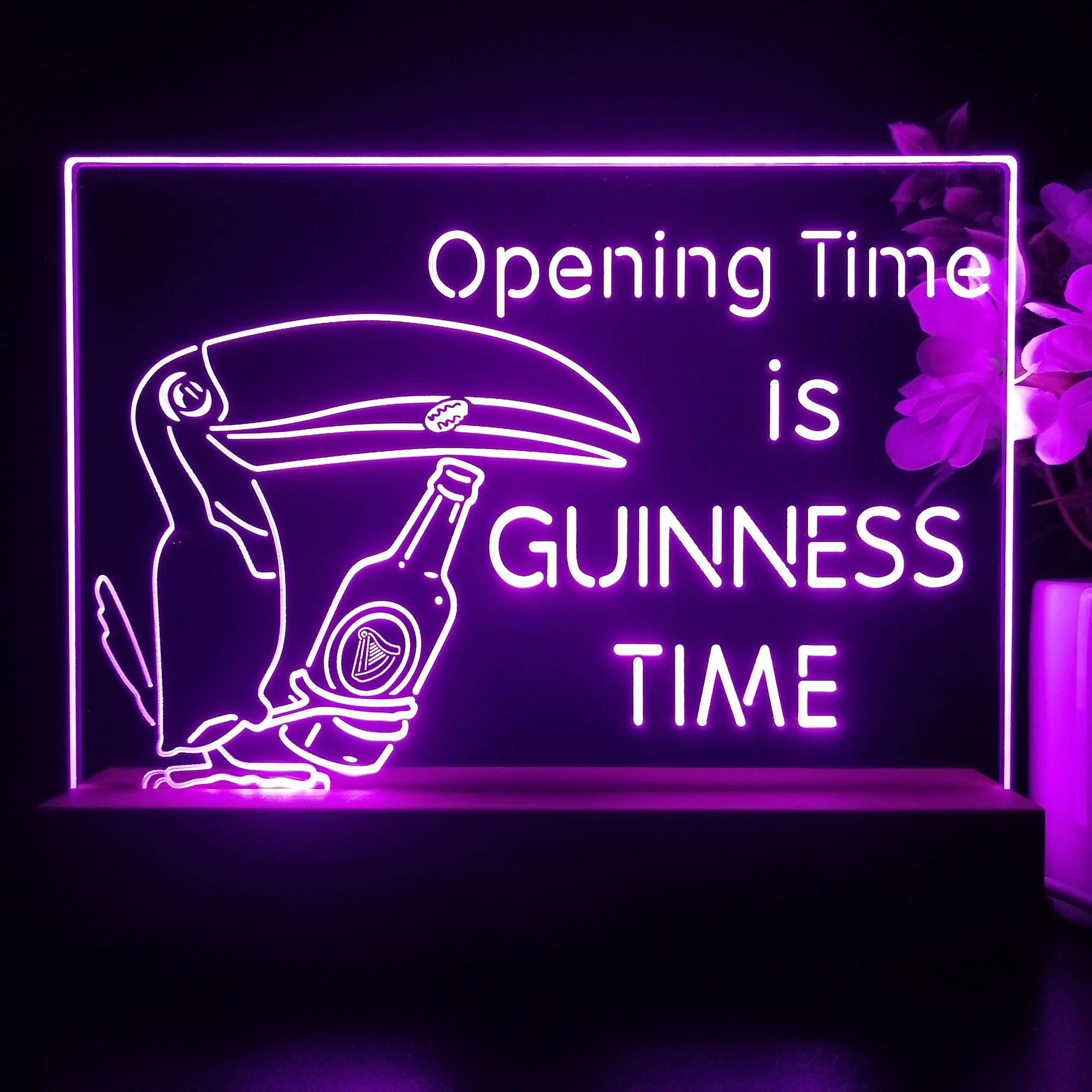 Guinnesss Time Opening Beer Neon Sign Pub Bar Lamp - Image 3