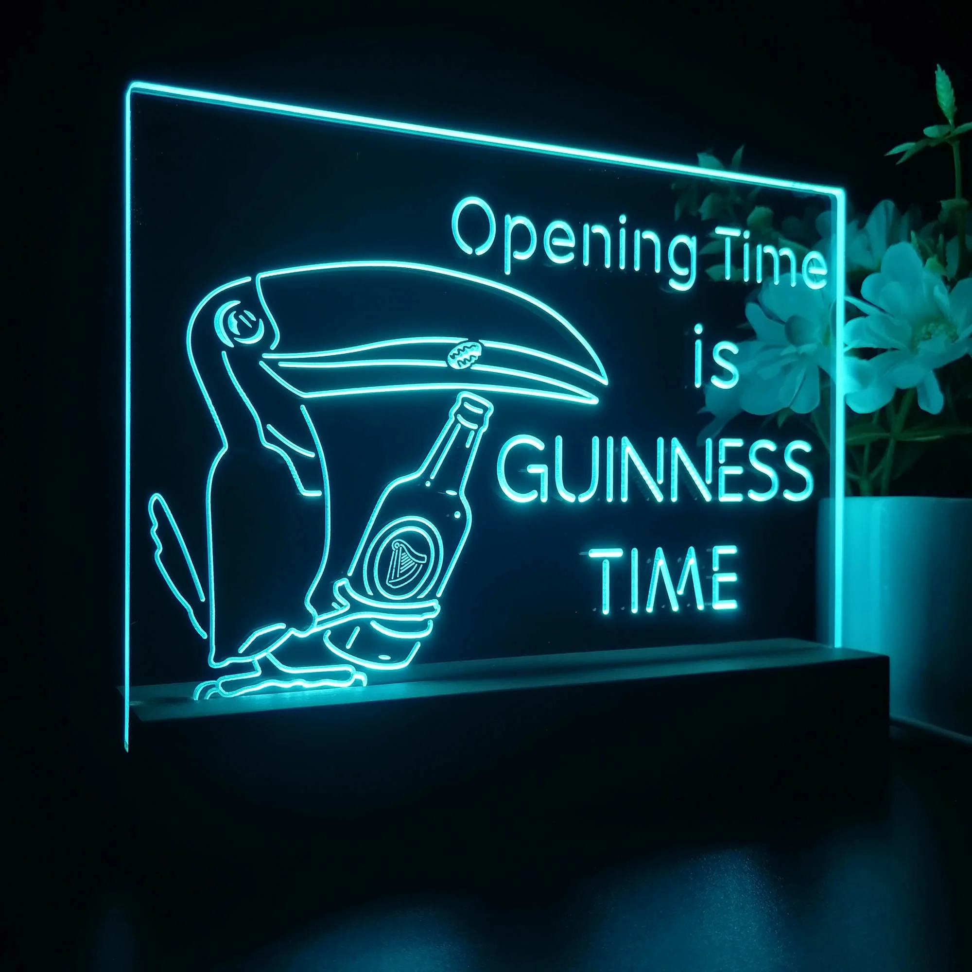 Guinnesss Time Opening Beer Neon Sign Pub Bar Lamp - Image 7