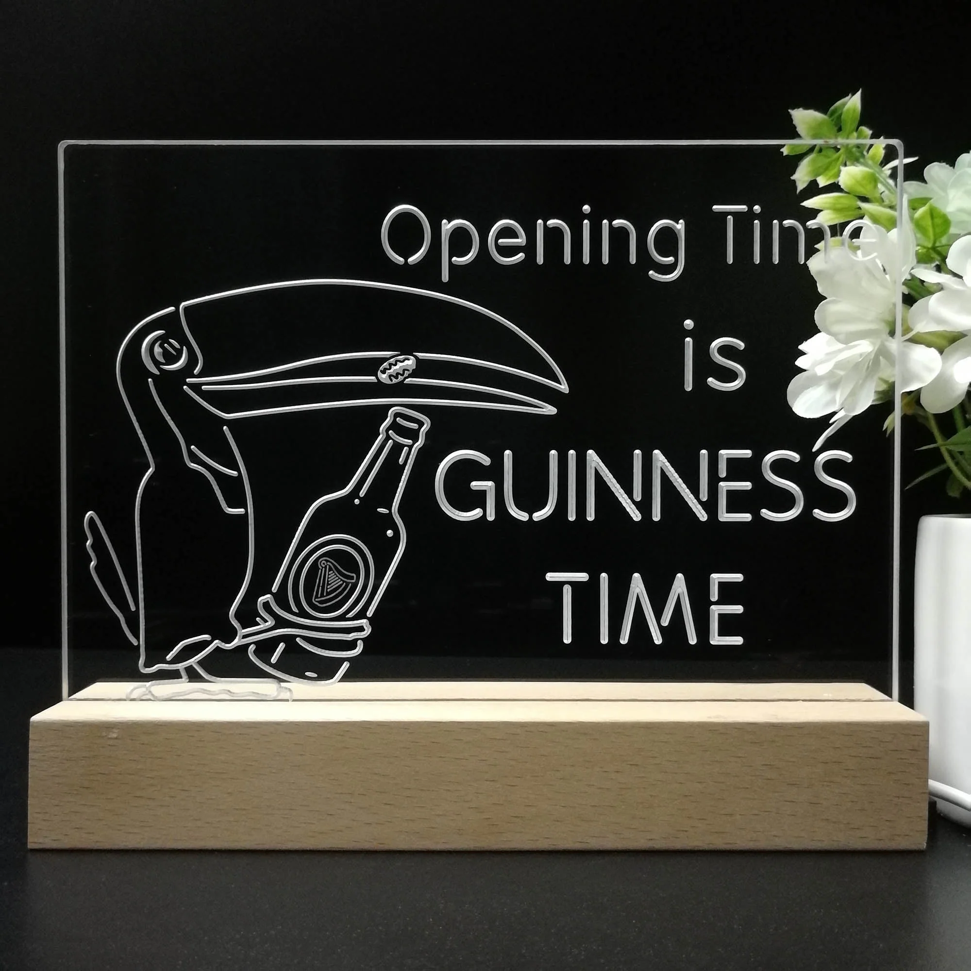 Guinnesss Time Opening Beer Neon Sign Pub Bar Lamp - Image 8