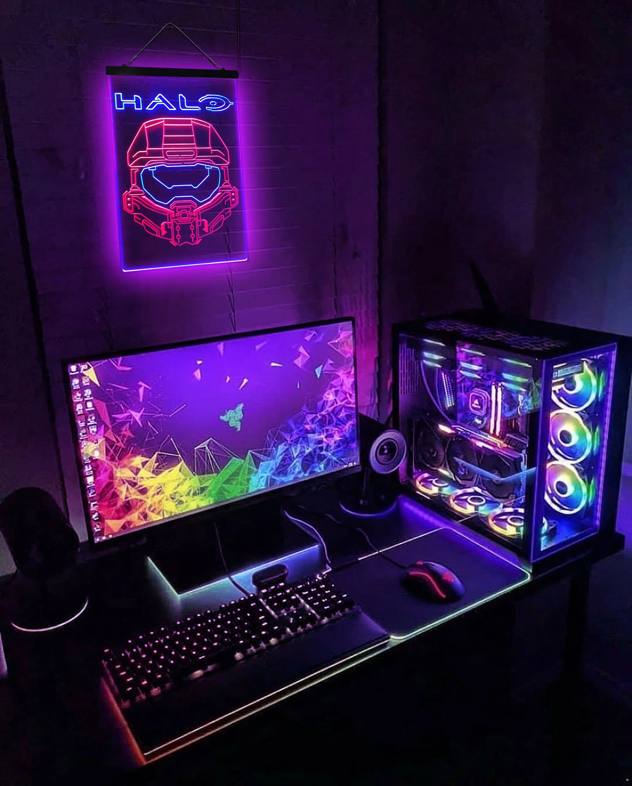 Halo Master Chief Helmet Game Room Neon Light LED Sign - Image 15