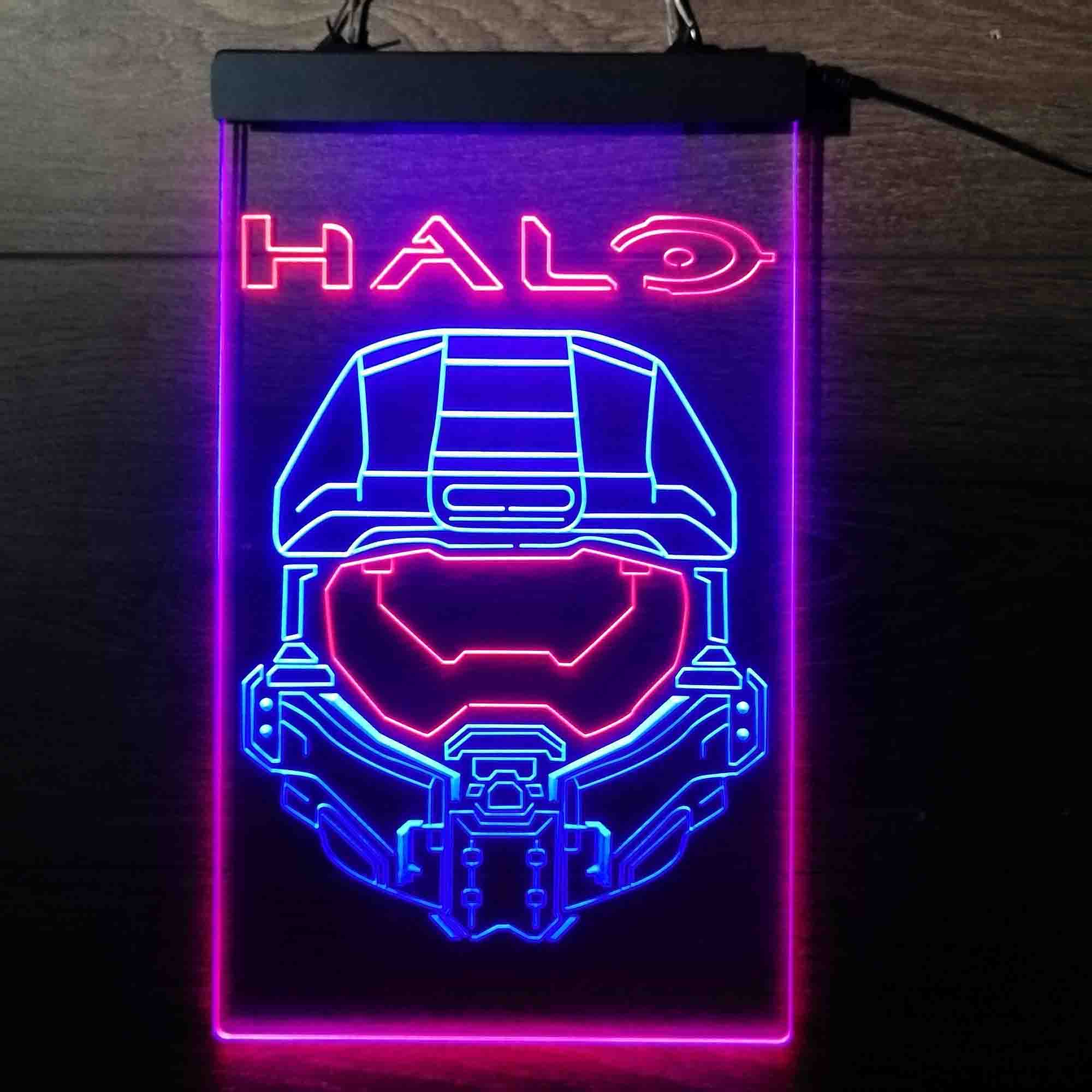 Halo Master Chief Helmet Game Room Neon Light LED Sign - Image 3