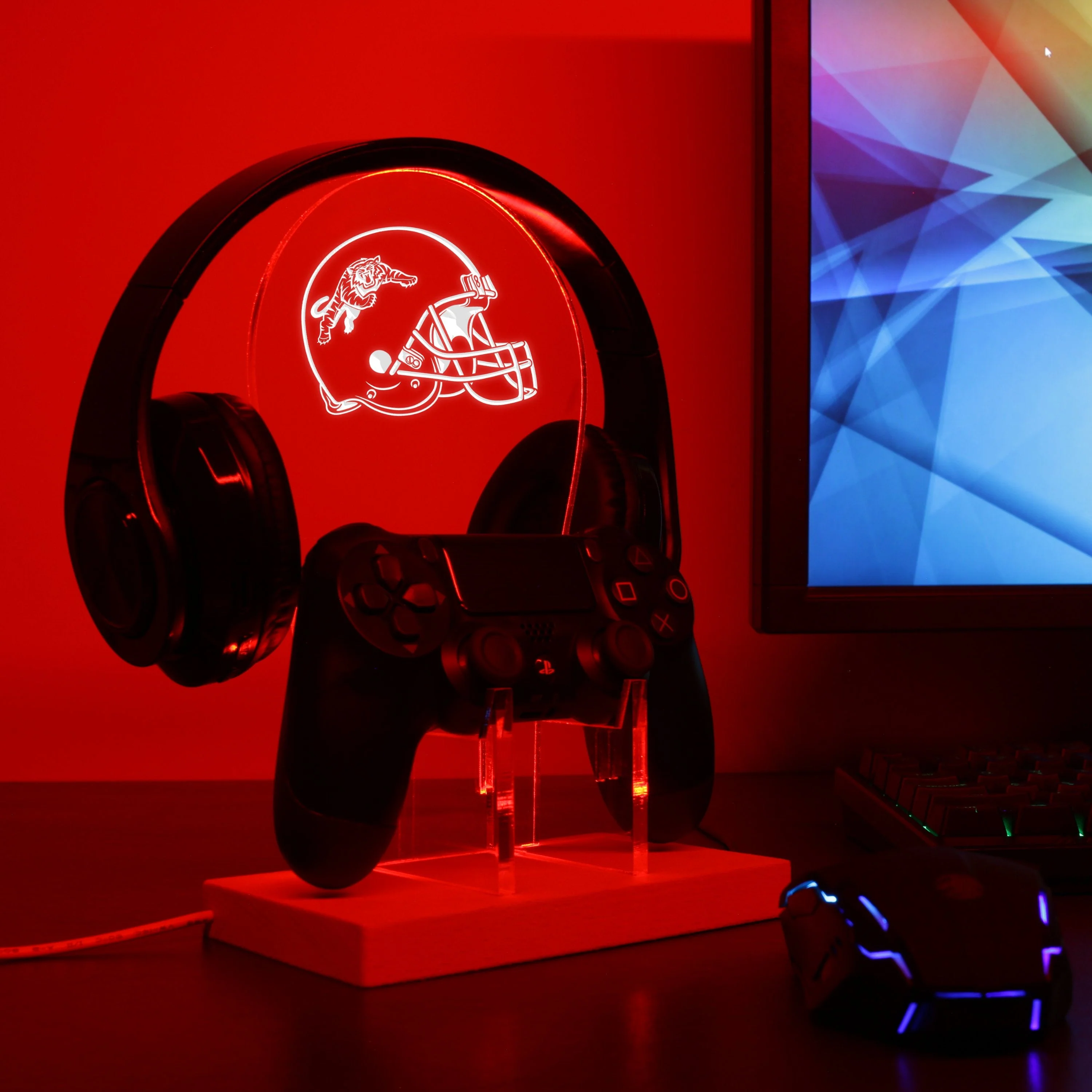 Hamilton Tiger-Cats Helmet LED Gaming Headset Controller Stand - Image 2