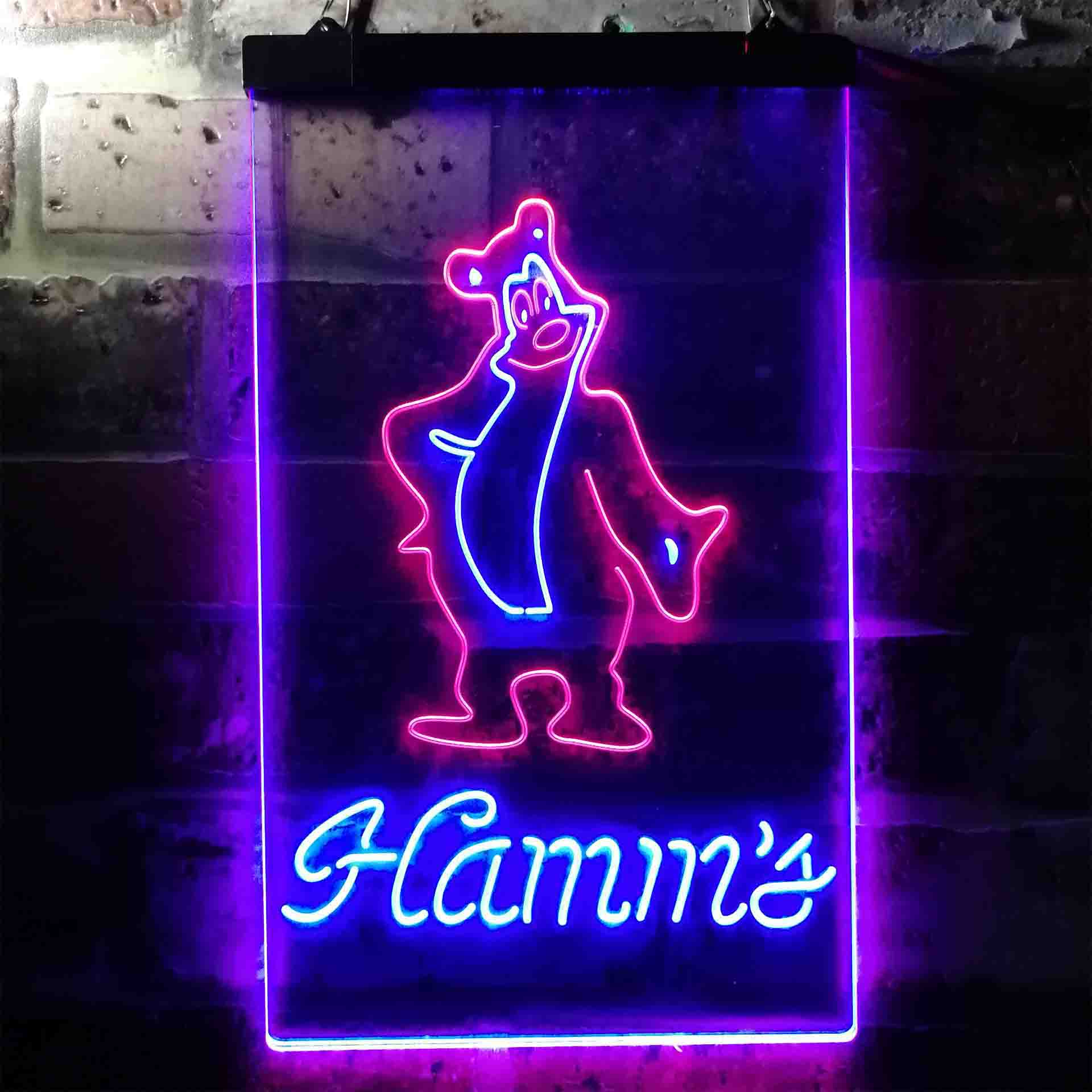 Hamm's Beer Bear Bar Home Bar Neon Light LED Sign - Image 13
