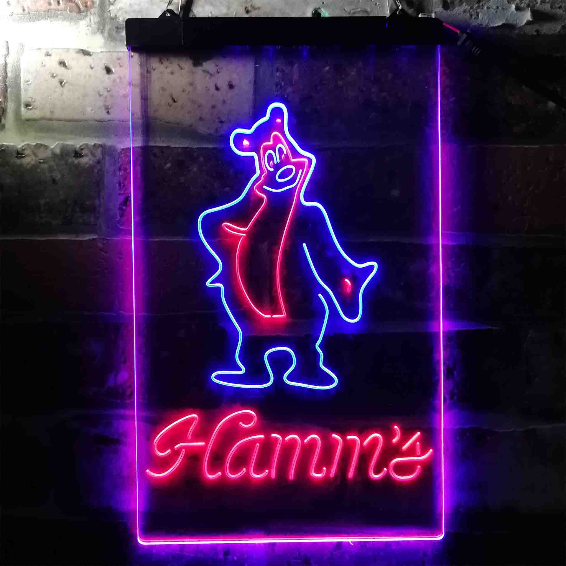 Hamm's Beer Bear Bar Home Bar Neon Light LED Sign - Image 5