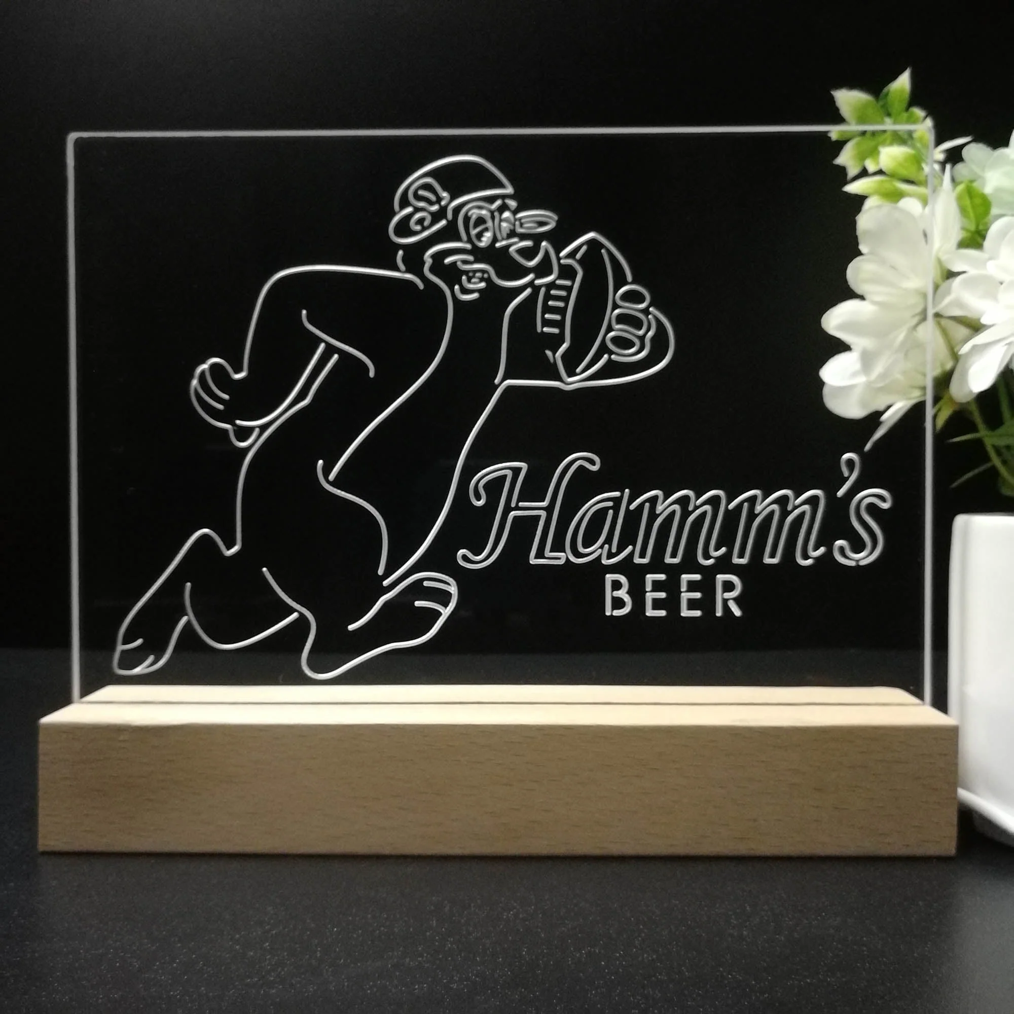 Hamm's Beer Bear Football Decoration Gifts Neon Sign Pub Bar Decor Lamp - Image 8