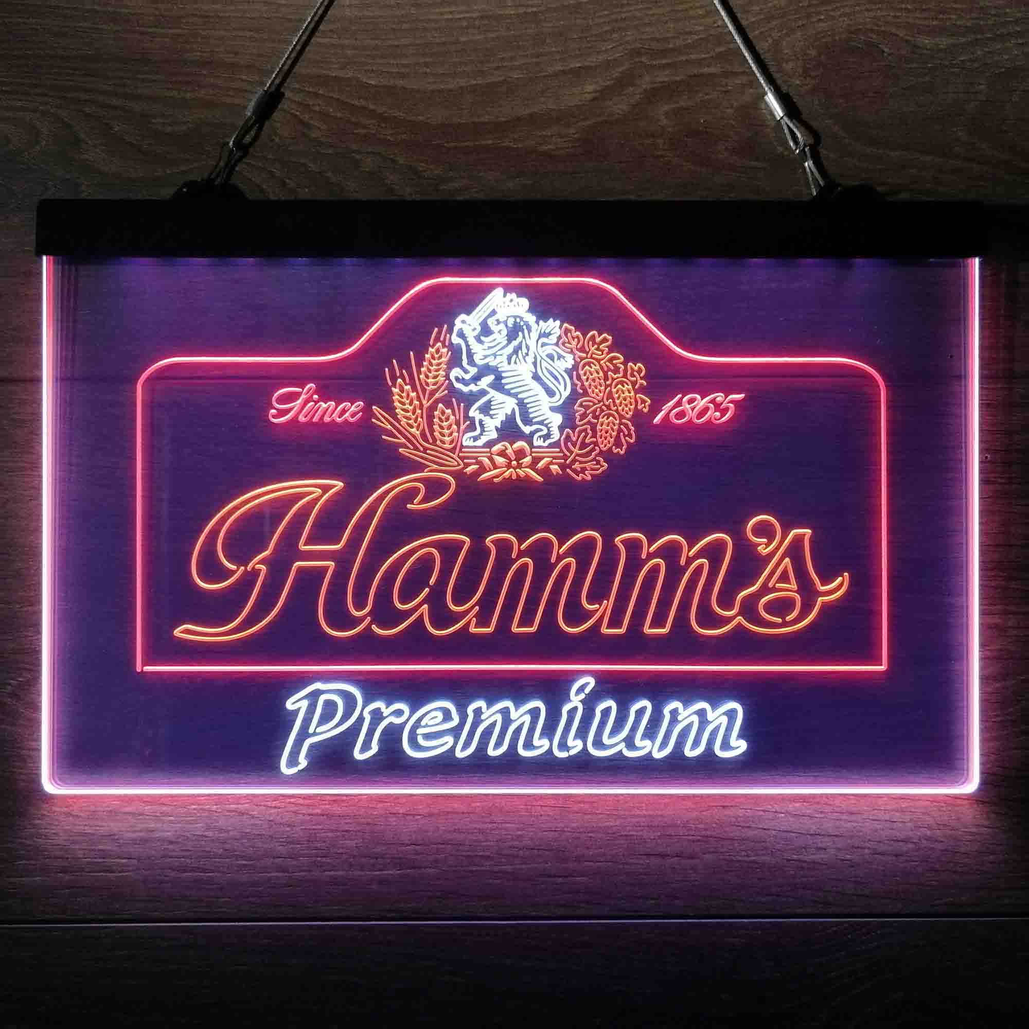 Hamm's Est 1865 Neon 3-Color LED Sign - Image 2